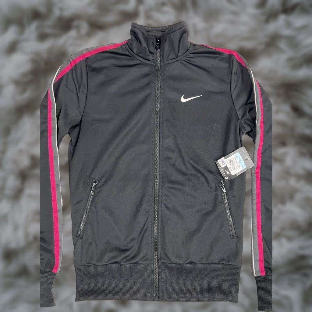 Nike Nike Track Jacket Womens M Black Stripes Full Zip Athletic Casual Jacket Size M / US 6-8 / IT 42-44 - 1 Thumbnail