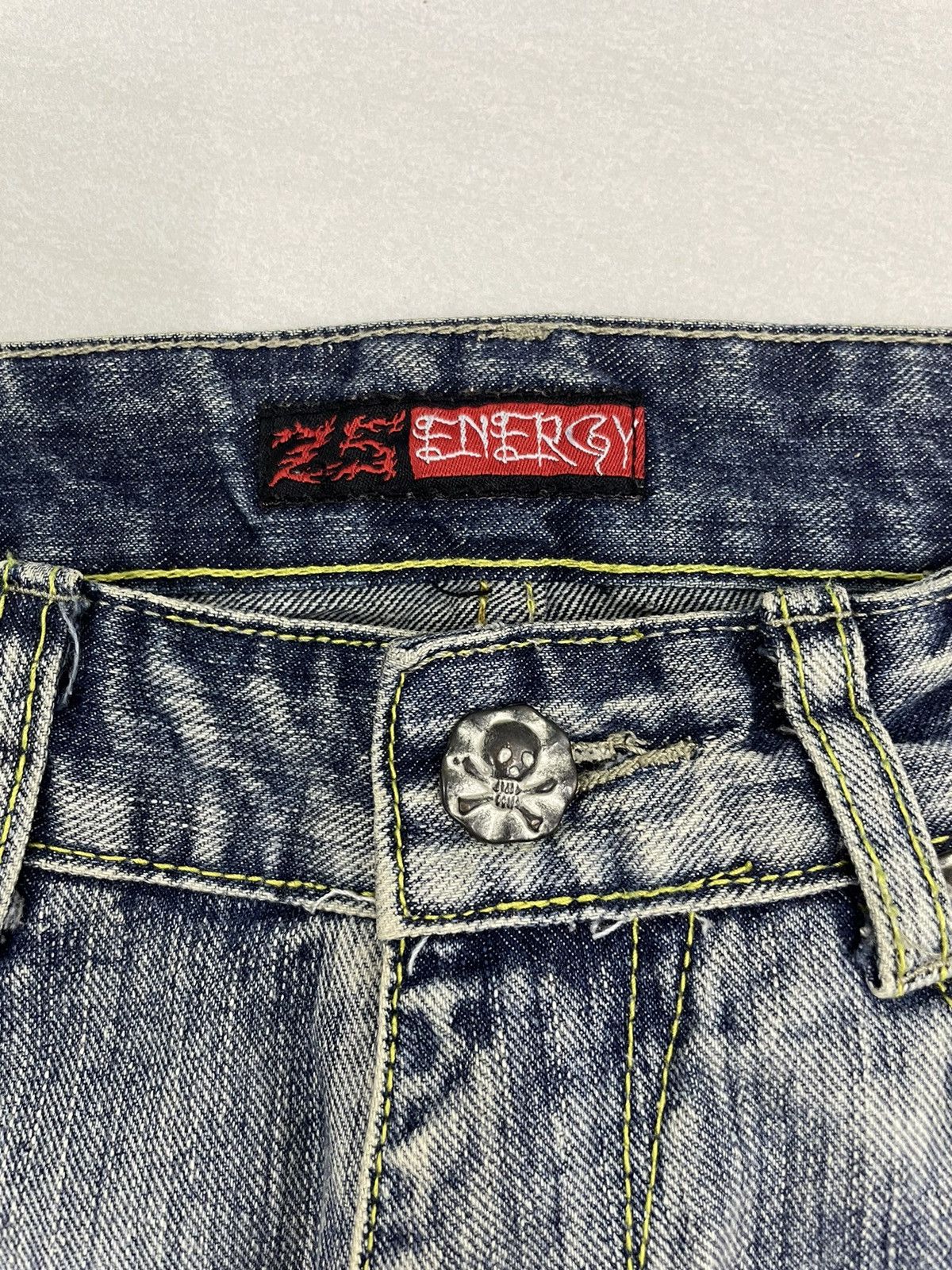 Hysteric Glamour × Japanese Brand × PPFM 25Energy Japan Skull Distressed Jeans Size US 29 - 10 Thumbnail