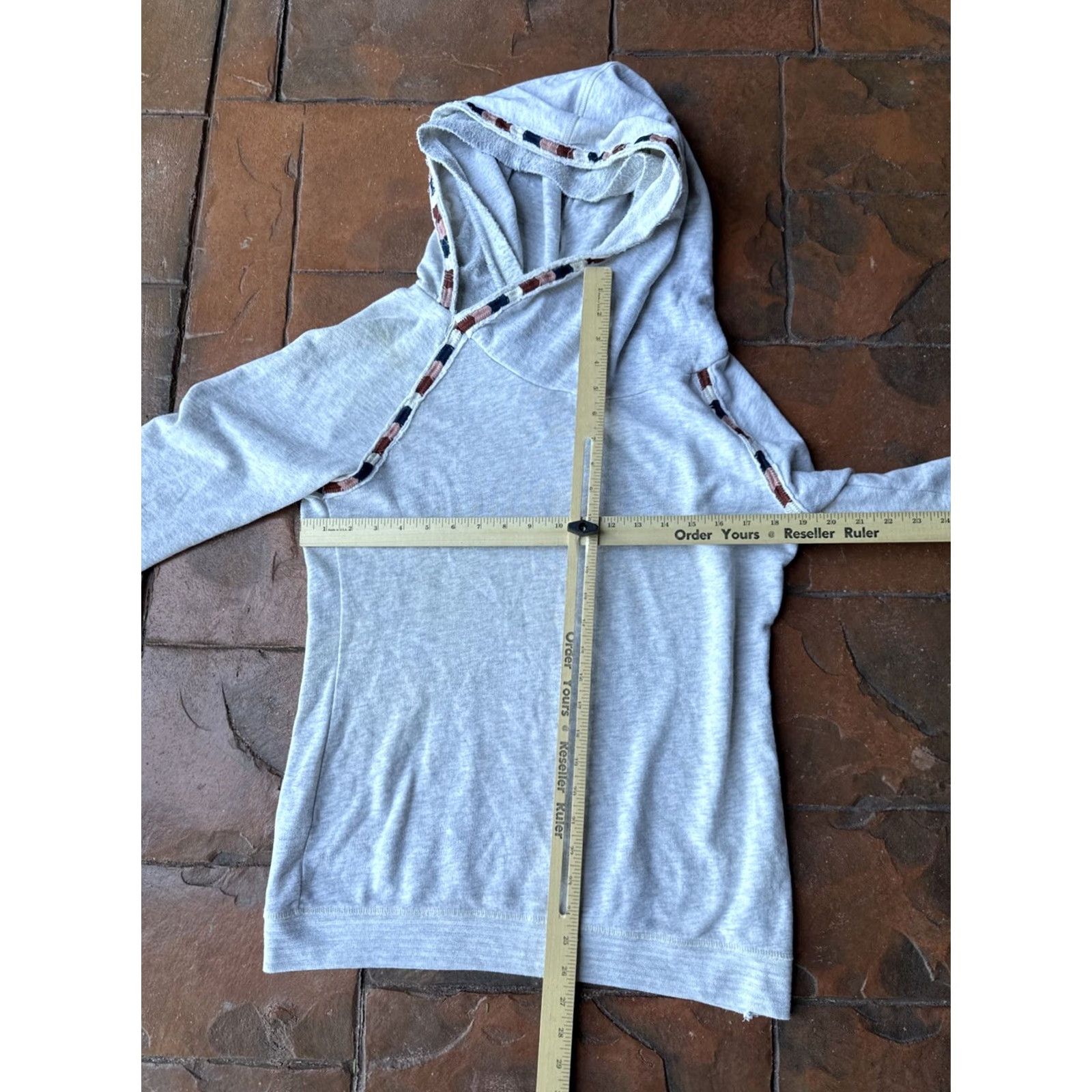 Maison Scotch Maison Scotch Hooded Sweatshirt Women's S Gray Pullover Casual Travel Knit Logo Embroidered Size S / US 4 / IT 40 - 7 Thumbnail