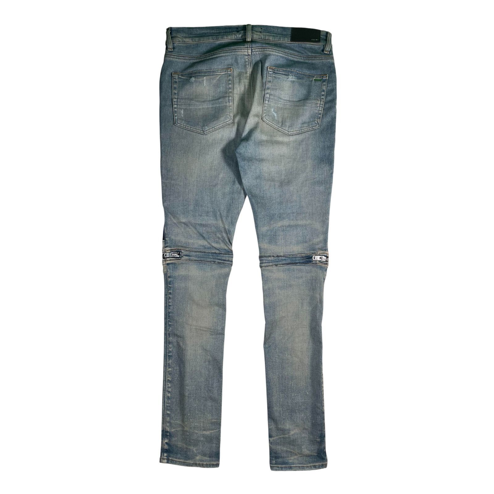 Amiri Amiri MX2 Plaid Patch Light Wash Jeans Size US 33 - 3 Thumbnail