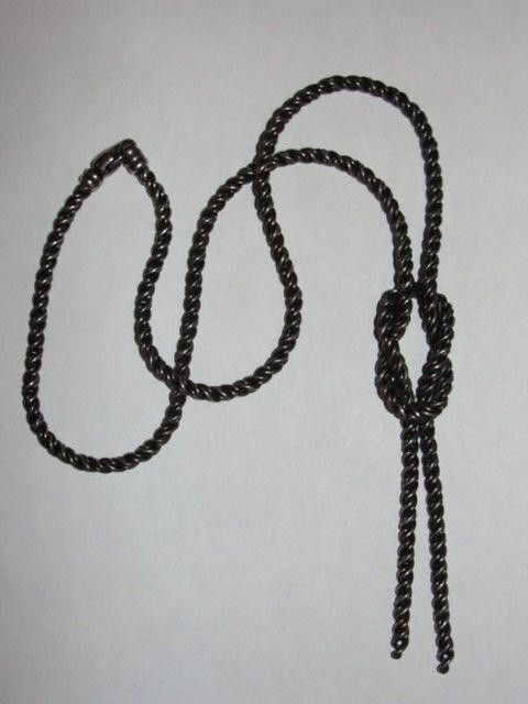 Sterling Silver Nautical Knot Tassel Necklace Unisex