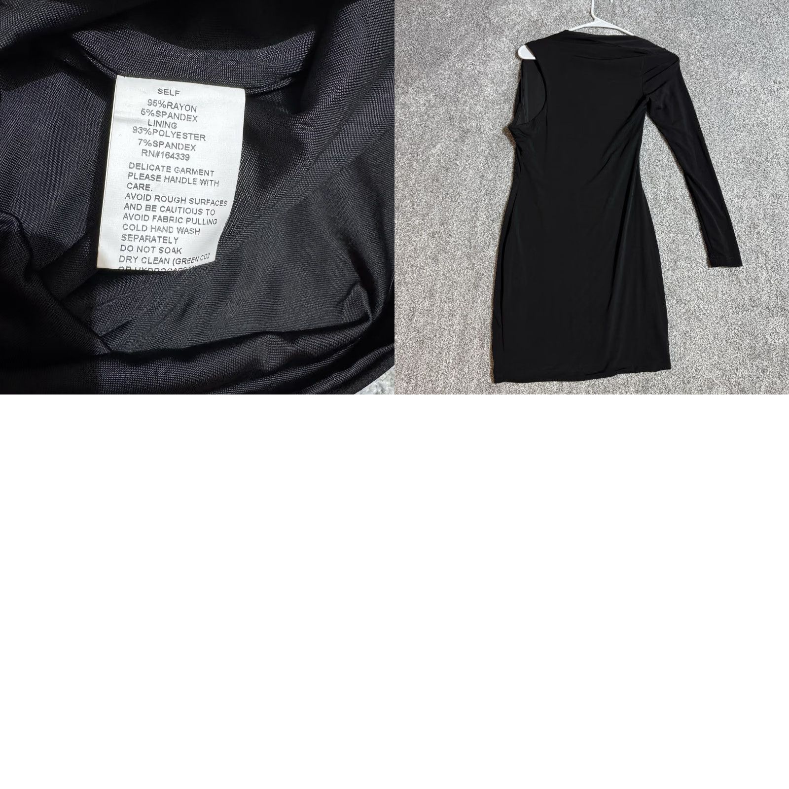 Vintage VINTAGE? No — but item is Cocktail Dress Size 6 Chic Asymmetrical Bodycon Minimalist Party Glam Sleek Edgy Size M / US 6-8 / IT 42-44 - 8 Thumbnail