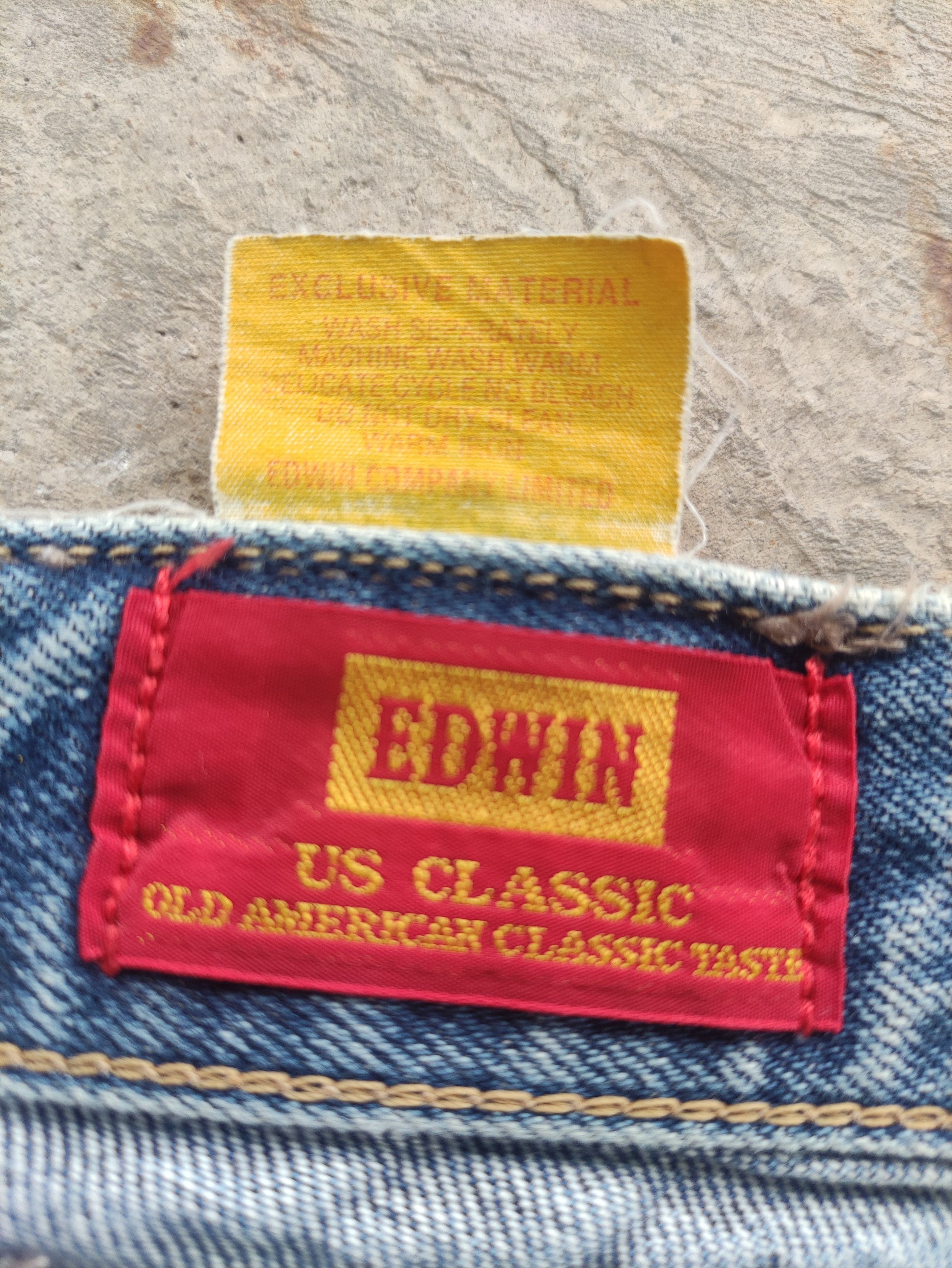 Edwin Vintage Edwin Japan Jean Distressed Faded Denim Size US 29 - 9 Thumbnail
