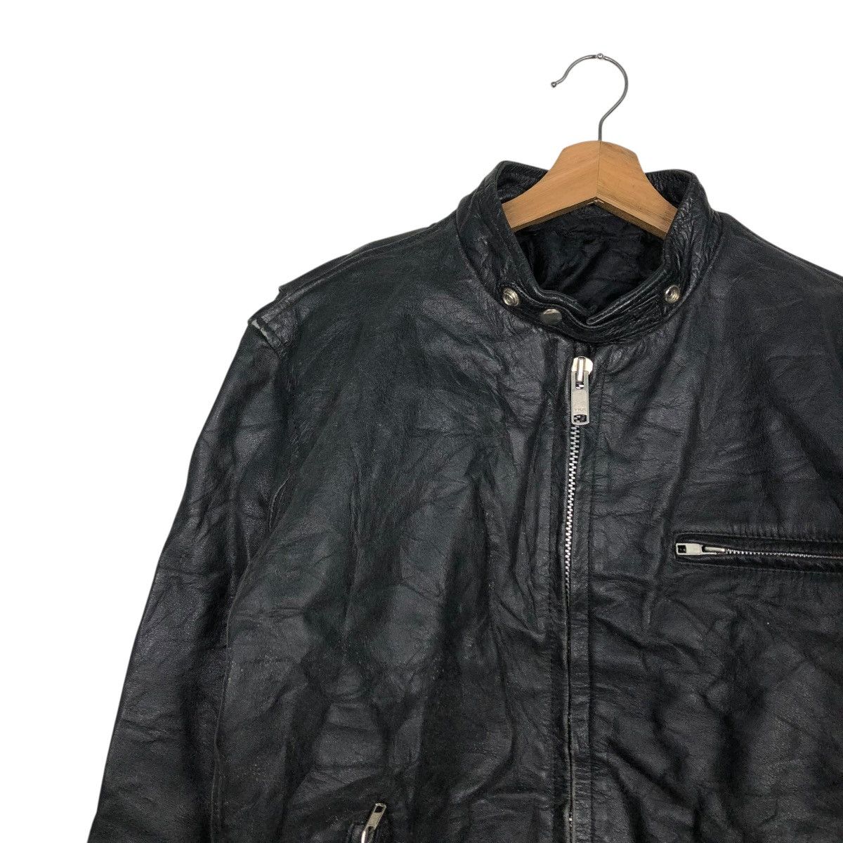 Japanese Brand 🔥VINTAGE BIKER LEATHER JACKET UNBRANDED ISSEY MIYAKE Size US M / EU 48-50 / 2 - 9 Thumbnail