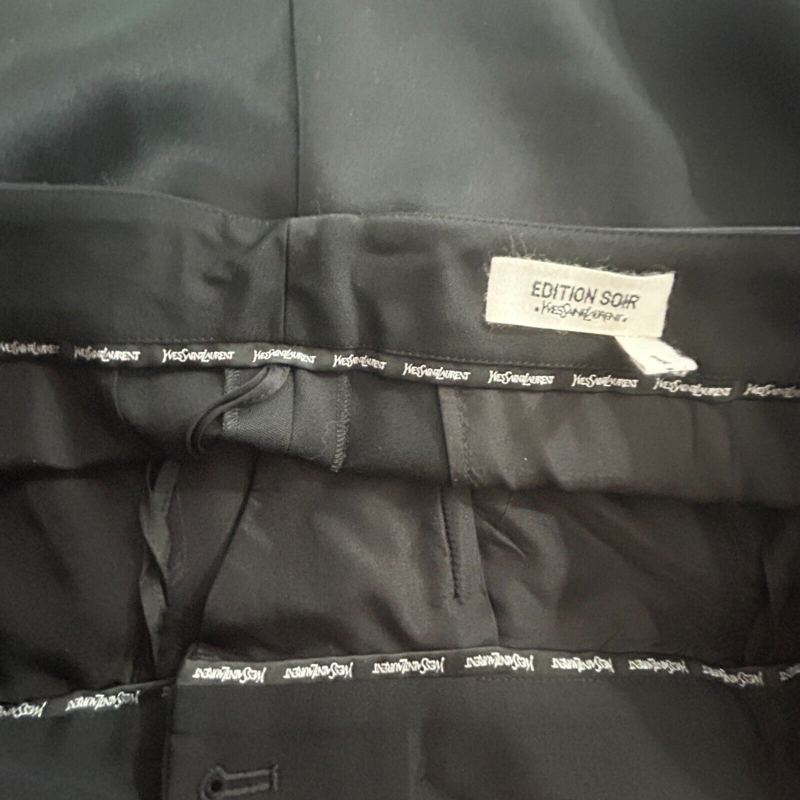 Saint Laurent Paris Yves St Laurent Black Edition Soir TuxedoPant 40 / 6 Size 28" / US 6 / IT 42 - 10 Thumbnail