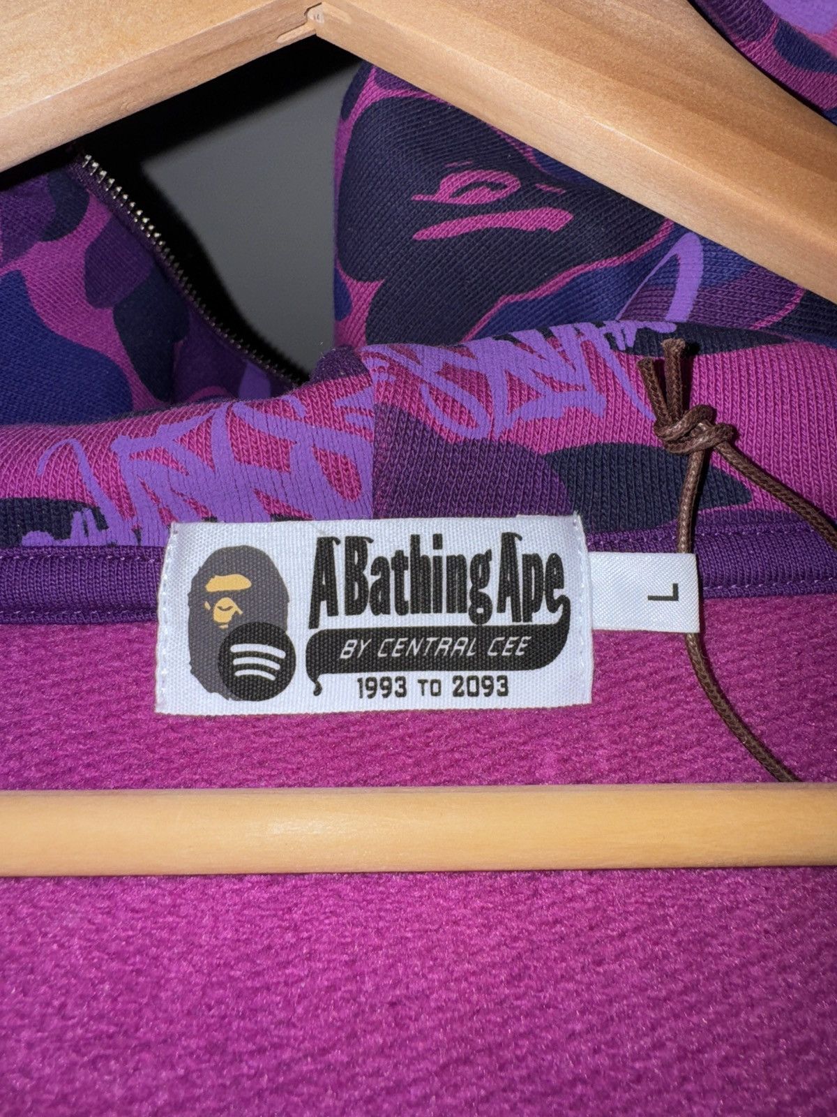 Bape BAPE X SPOTIFY BY CENTRAL CEE CAMO FULL ZIP SHARK HOODIE Size US L / EU 52-54 / 3 - 5 Thumbnail