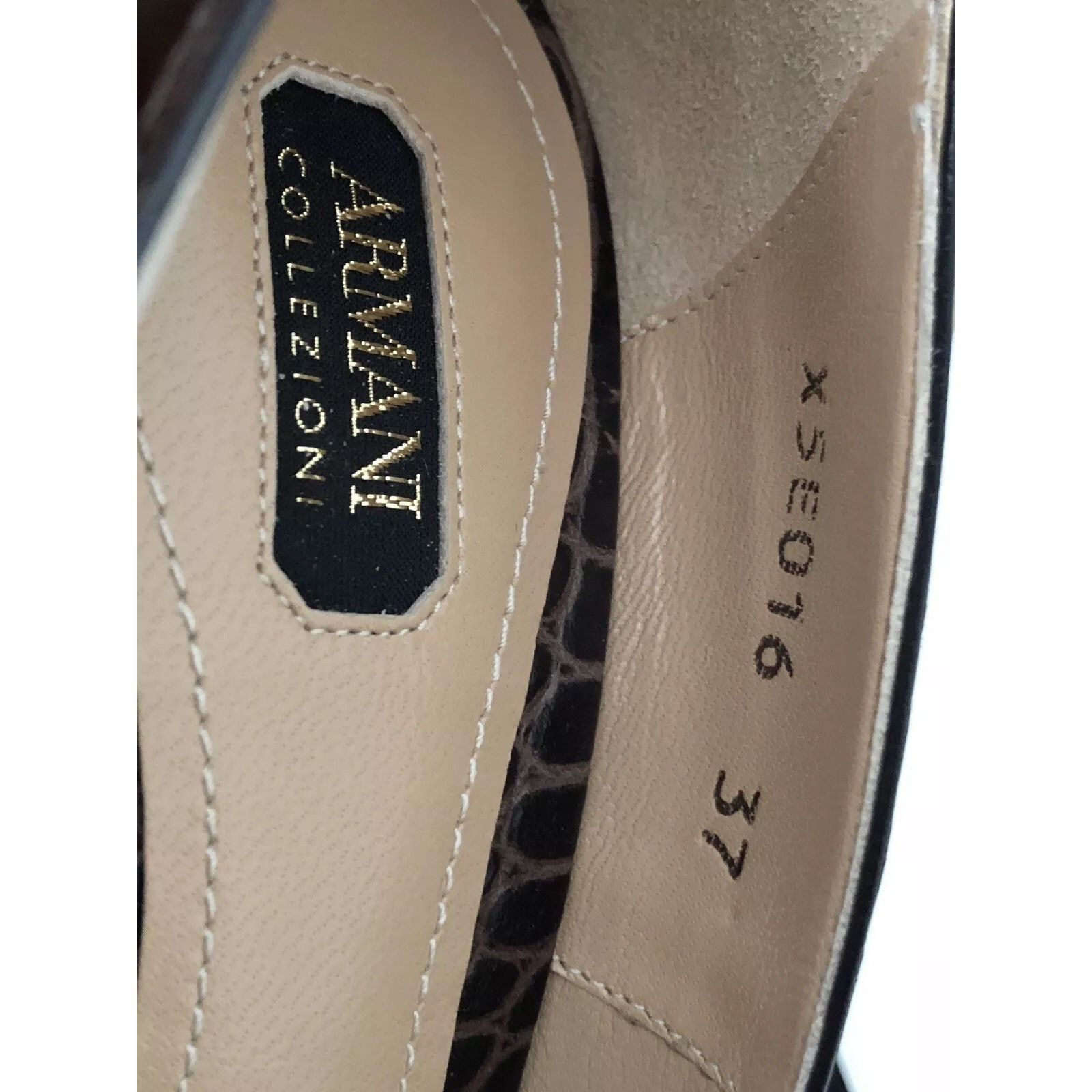 Armani Collezioni Armani Collezioni Women High Heel Leather Shoes 7 US X5E016 Size US 7 / IT 37 - 8 Thumbnail