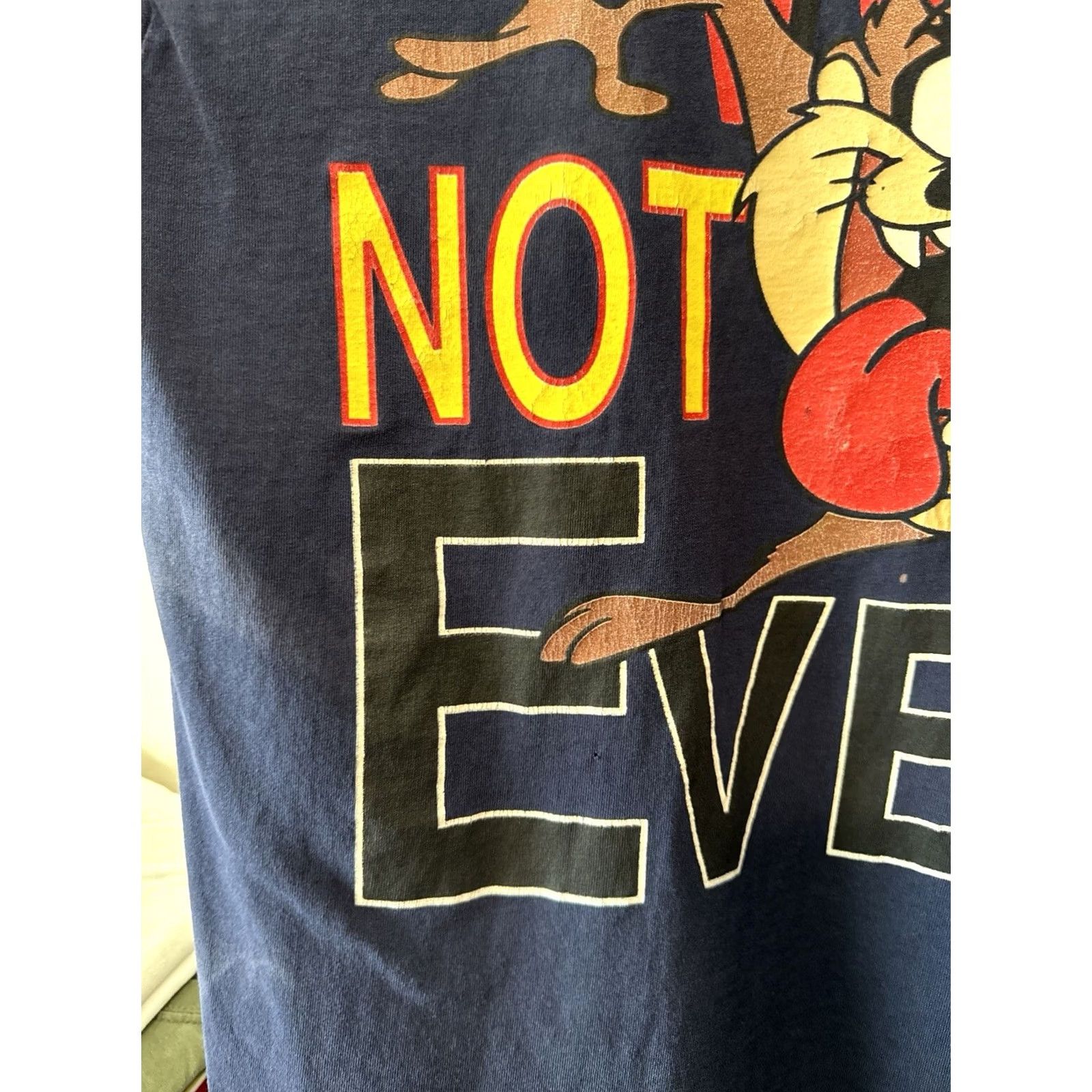 Vintage VINTAGE Looney Tunes T Shirt L Black Taz Tasmanian Devil 90s Cartoon USA Mens Size US L / EU 52-54 / 3 - 4 Thumbnail