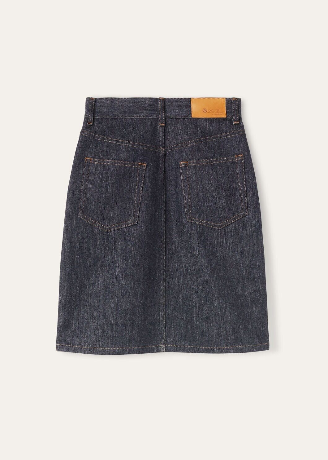 Loro Piana o1srvl11e0825 FAO4473 Joanne Denim Midi Skirt in Blue Size 28" / US 6 / IT 42 - 6 Thumbnail