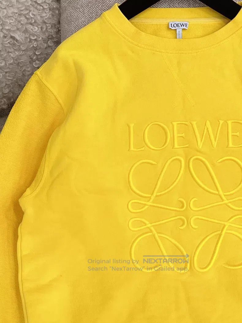 Loewe Loewe Embroidered logo lemon yellow crewneck sweater Size S / US 4 / IT 40 - 3 Thumbnail