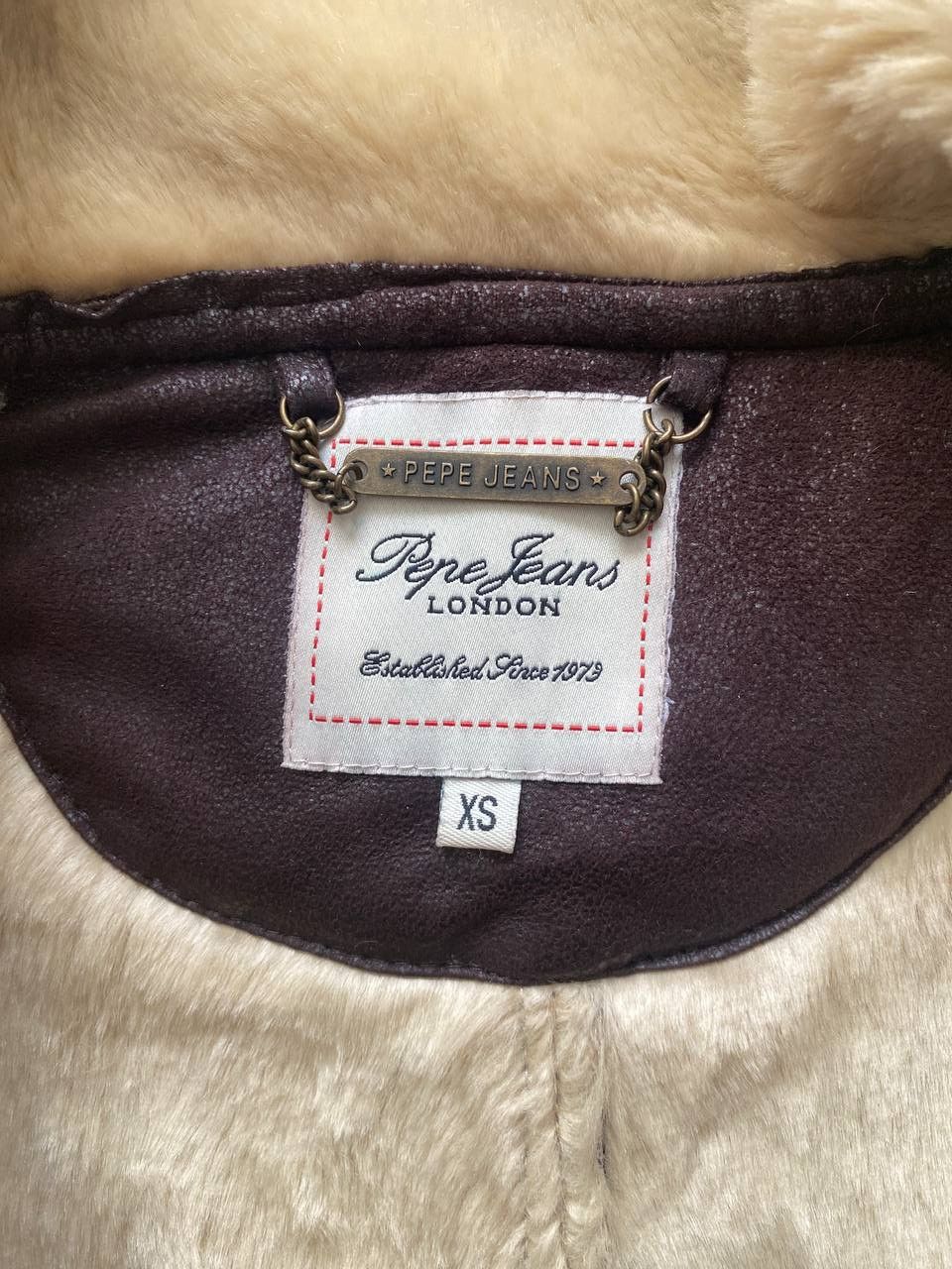 Pepe Jeans Ludovica Faux Shearling Aviator Jacket XS