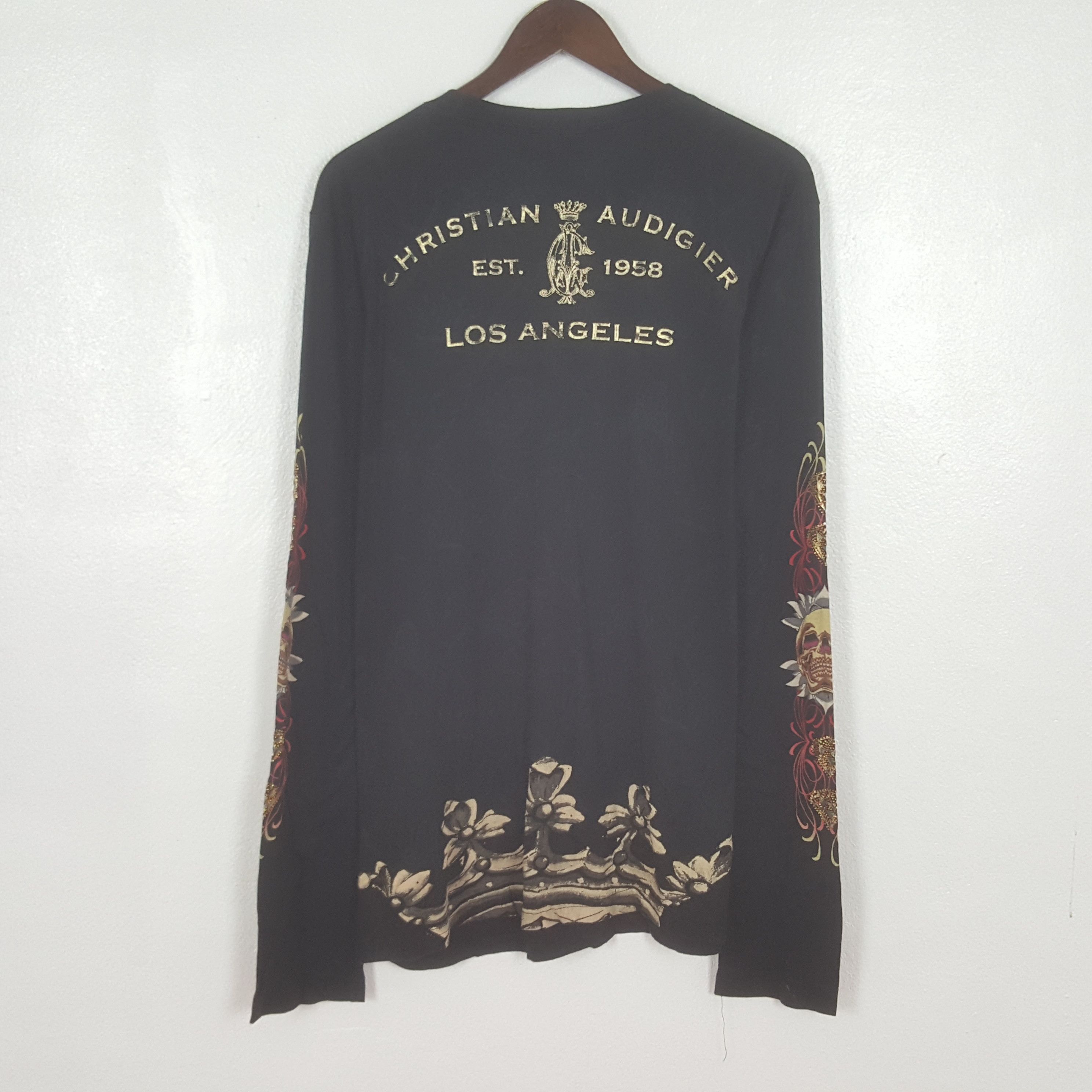 Christian Audigier Vintage Christian Audigier Overprinted USA T-shirt Size US L / EU 52-54 / 3 - 3 Thumbnail