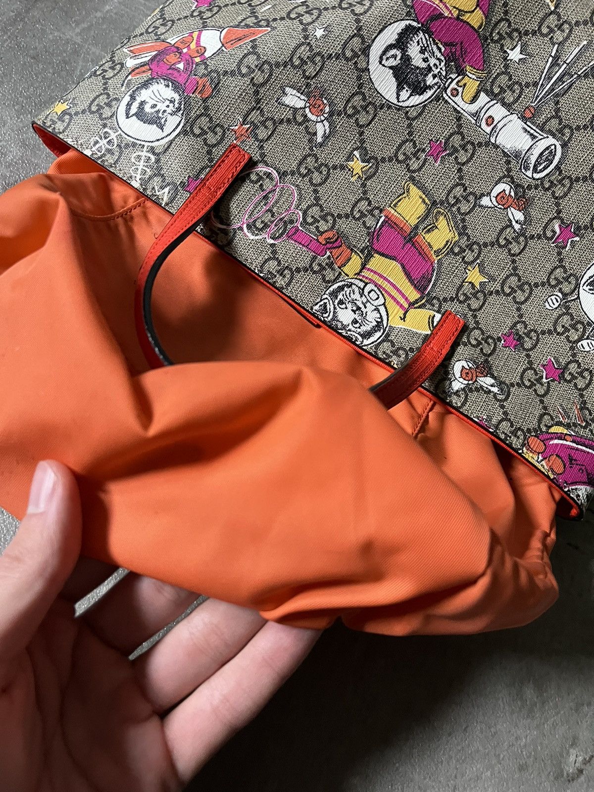 Gucci Gucci GG Monogram Spacecat leather tote bag Size ONE SIZE - 11 Thumbnail