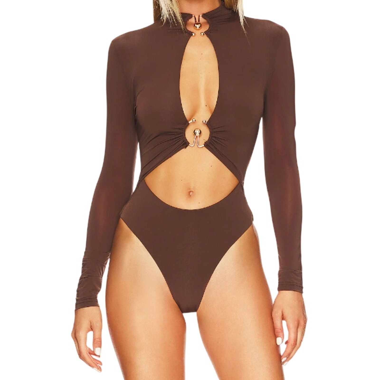 superdown Superdown Sarah Cut Out Top in Chocolate, Size S Size S / US 4 / IT 40 - 2 Thumbnail