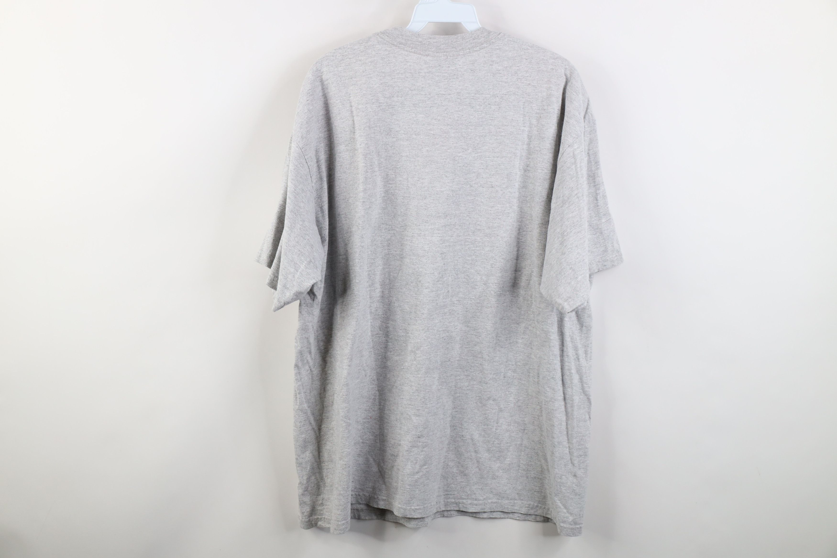 Nike Vintage 90s NIke Travis Scott Center Swoosh T-Shirt Gray Size US L / EU 52-54 / 3 - 10 Thumbnail