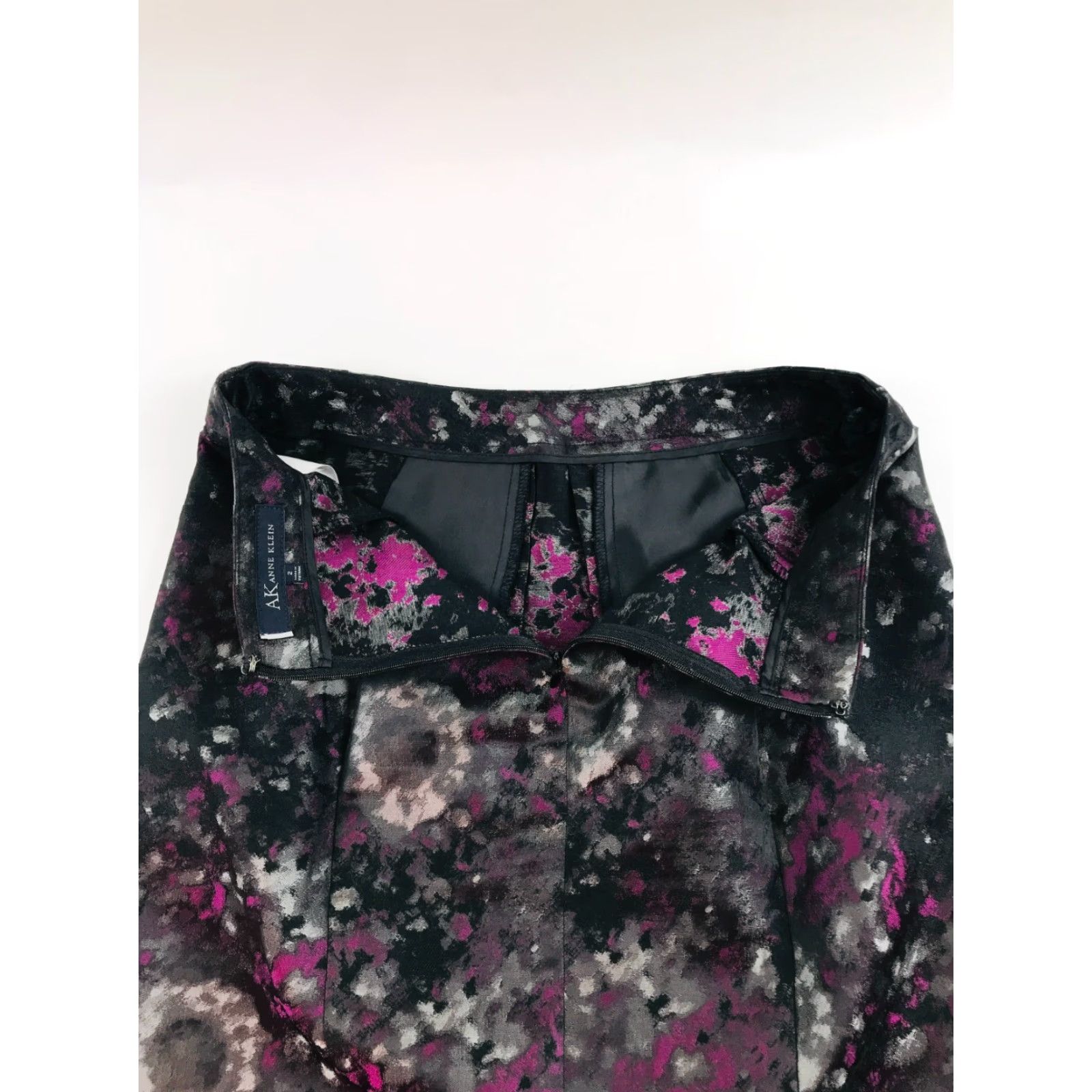 Anne Klein Anne Klein Skirt Womens 2 Black Purple Back Zip Straight & Pencil Cut Vintage No 2 Size 26" / US 2 / IT 38 - 5 Thumbnail