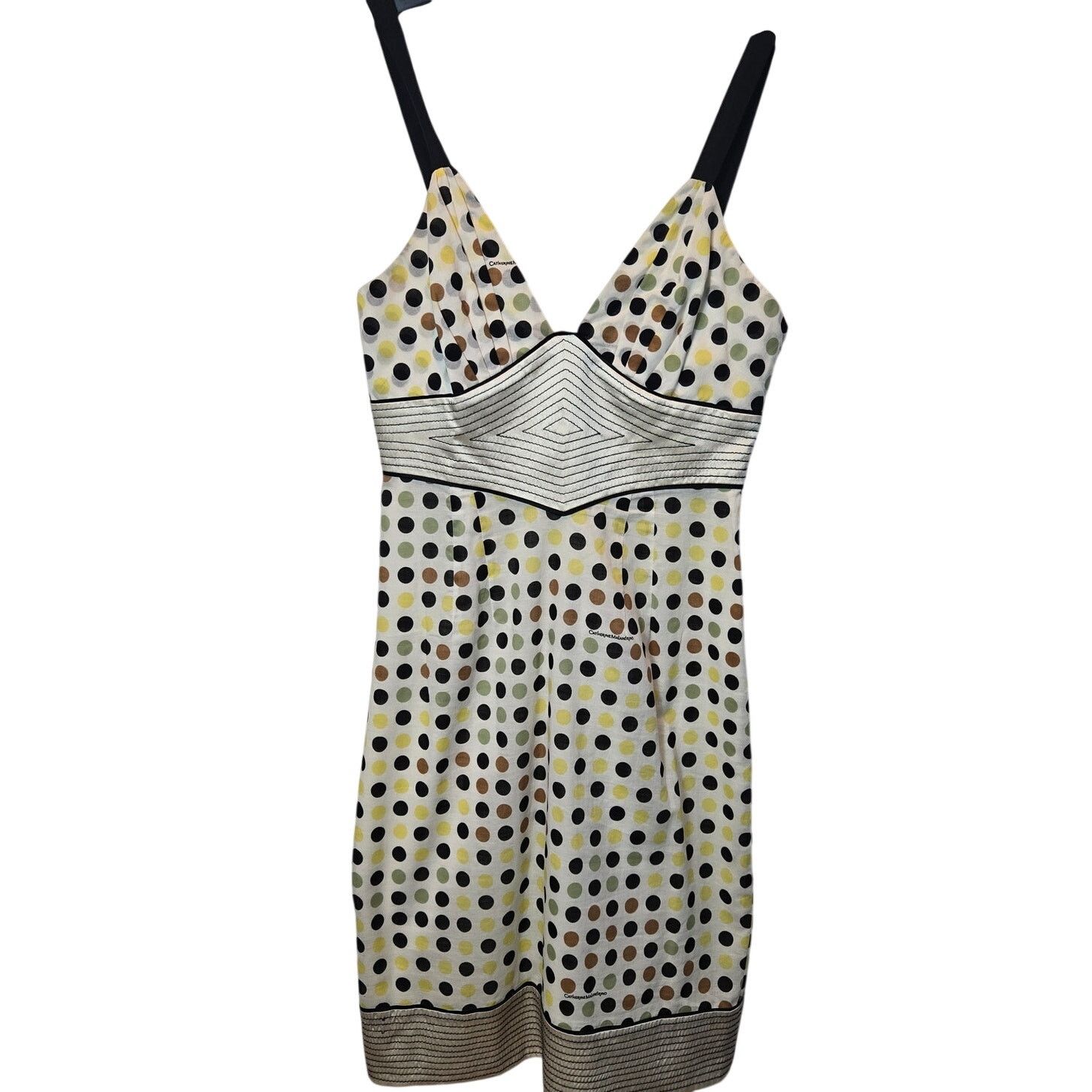 Other Catherine Malandrino polka dot silk cotton dress sz 0 READ Size XS / US 0-2 / IT 36-38 - 1 Thumbnail