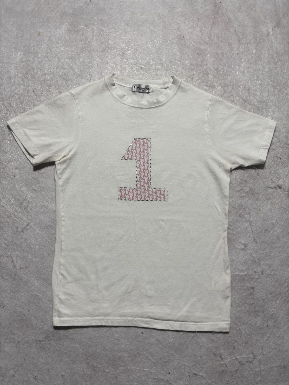 Dior Christian Dior Rhinestone Tshirt Size S / US 4 / IT 40 - 1 Thumbnail