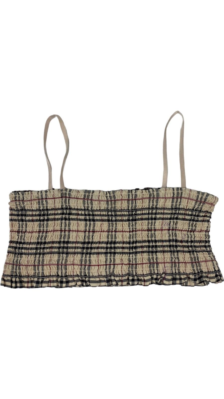 Burberry 🔥LASTDROP🔥 RARE Burberry Nova Check Beige Sport Crop Top Size S / US 4 / IT 40 - 1 Thumbnail