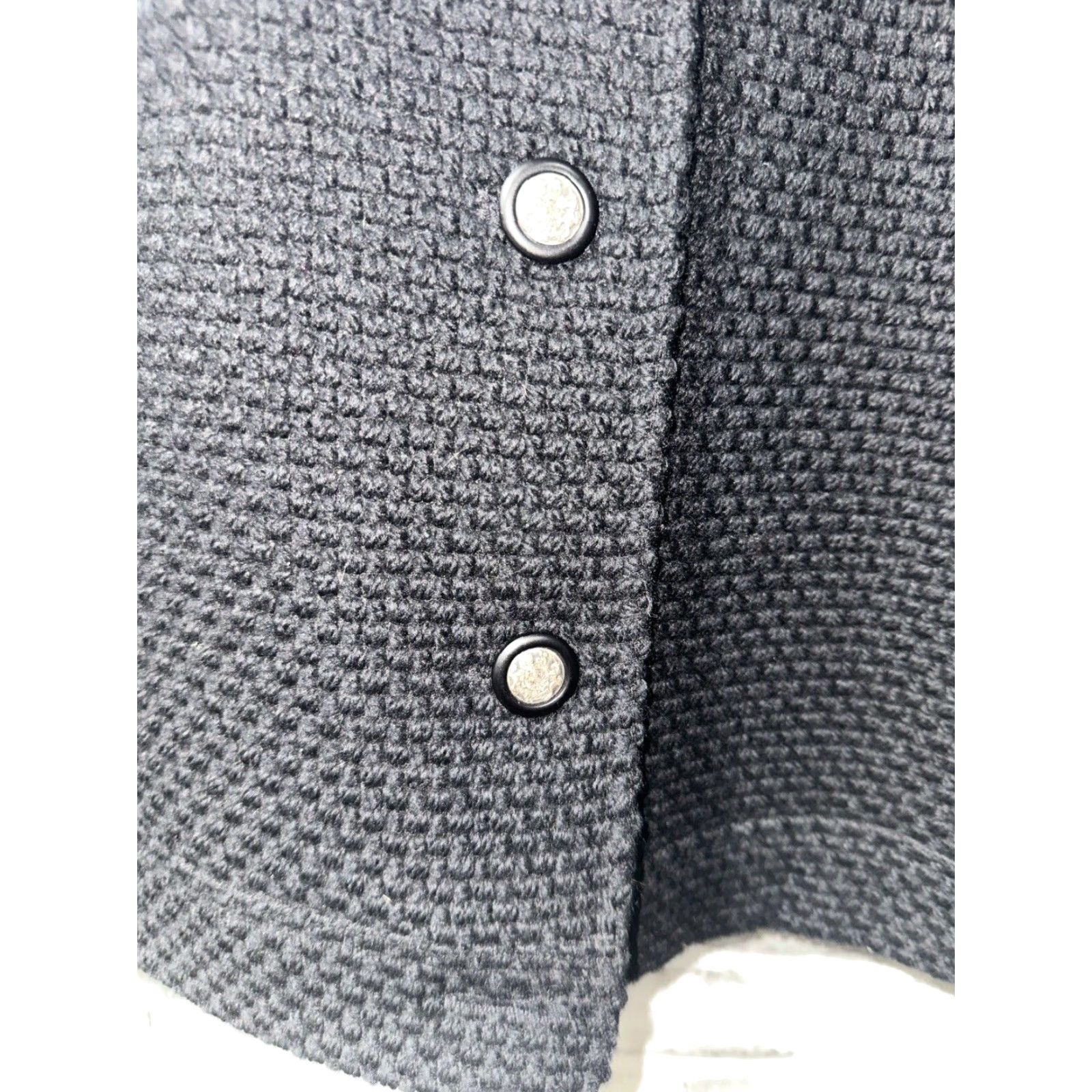 Pendleton PENDLETON 100% Wool Black Knit Coat Womens Regular Size 12 Basic Jacket Size XL / US 12-14 / IT 48-50 - 5 Thumbnail