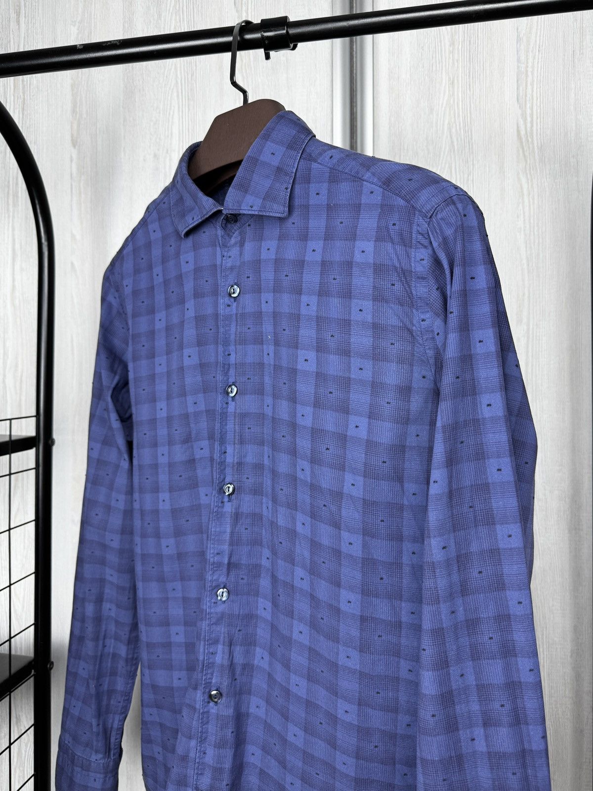 Tintoria Mattei Tintoria Mattei 954 blue checkered italian ls shirt size 40 Size US M / EU 48-50 / 2 - 4 Thumbnail