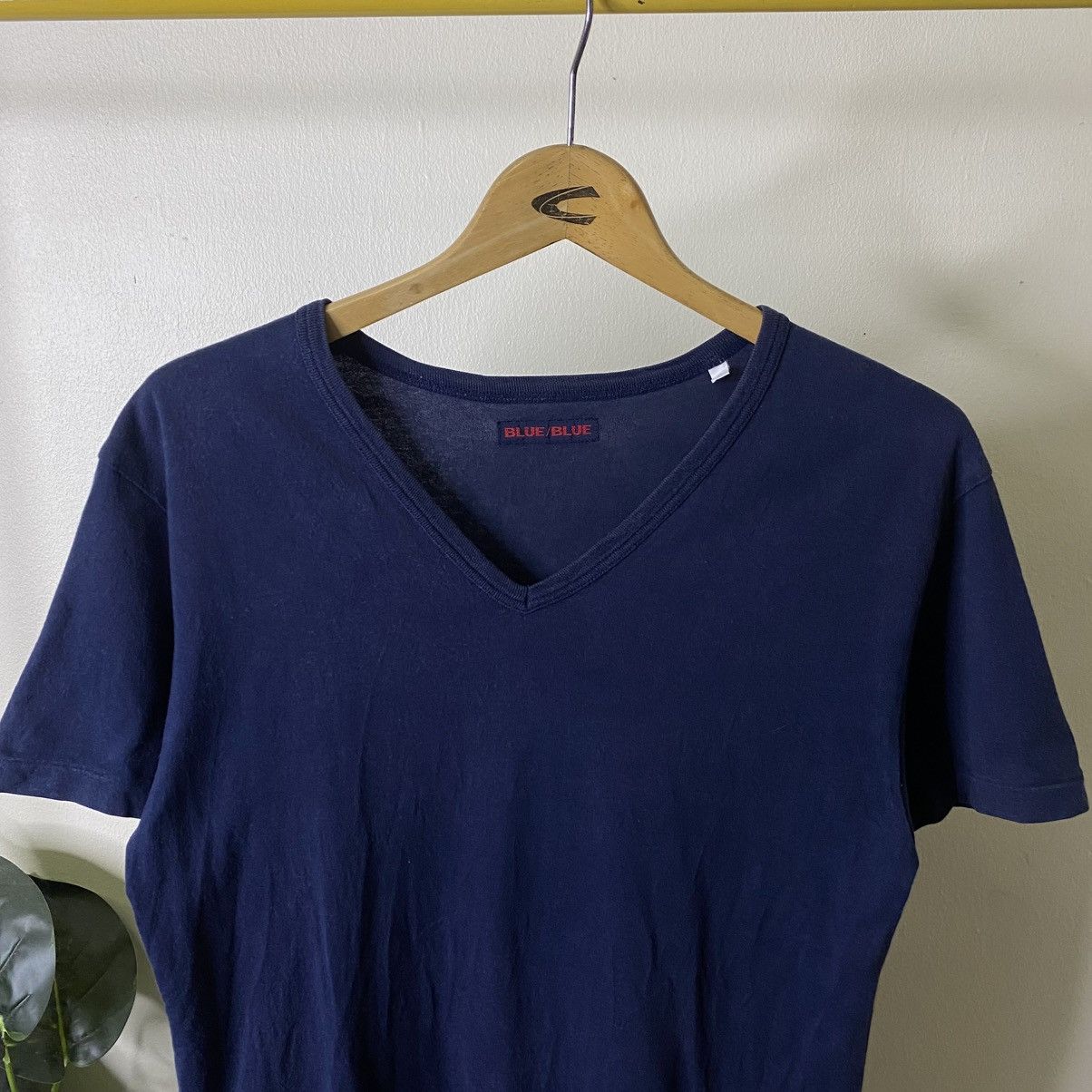 Blue Blue Japan Blue Blue V Neck Navy Blank Tee Size US M / EU 48-50 / 2 - 2 Thumbnail