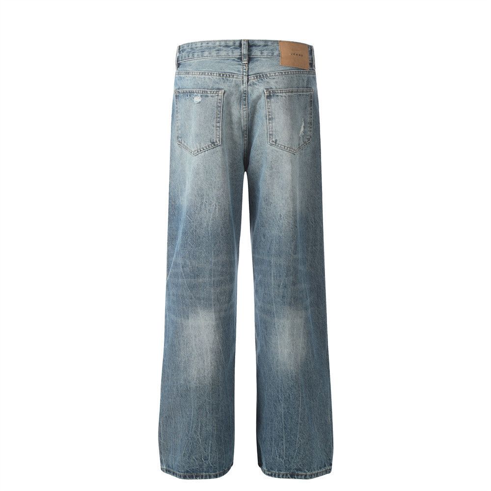 Japanese Brand × Jean American washed street distressed loose ripped jeans Size US 34 / EU 50 - 2 Thumbnail