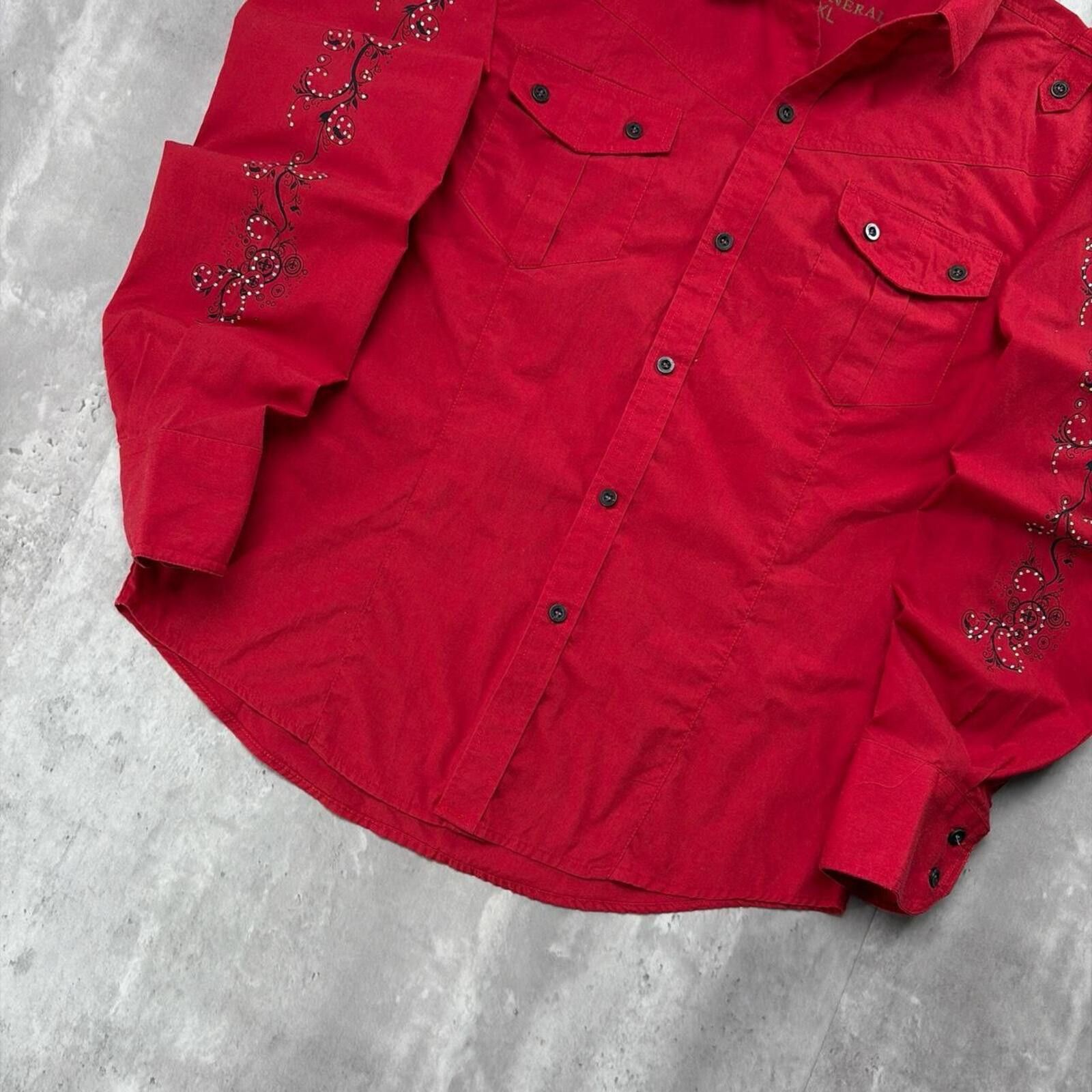 Other Y2K El General Grunge Cross Long Sleeve Button Up Shirt Size US XL / EU 56 / 4 - 4 Thumbnail