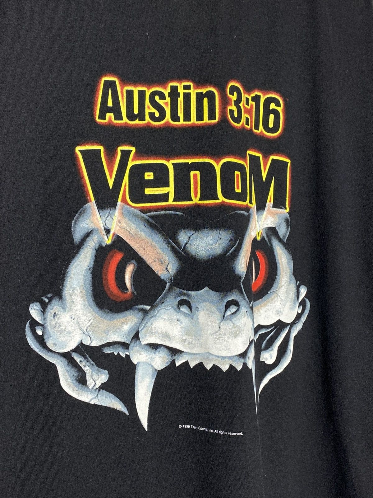 WWE Vintage 90s WWE Steve Austin 3:16 Venom T-Shirt Travis Vibes Size US XL / EU 56 / 4 - 3 Thumbnail