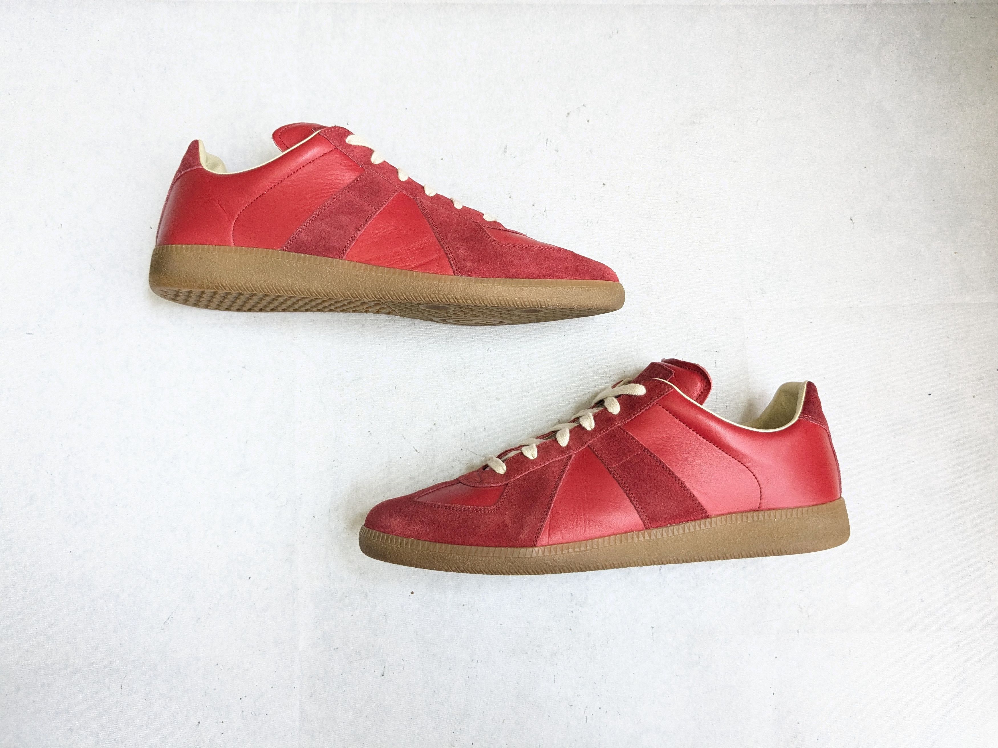 Maison Margiela Maison Margiela Replica GAT Red 12 45 Low Tops Gum Size US 12 / EU 45 - 1 Thumbnail