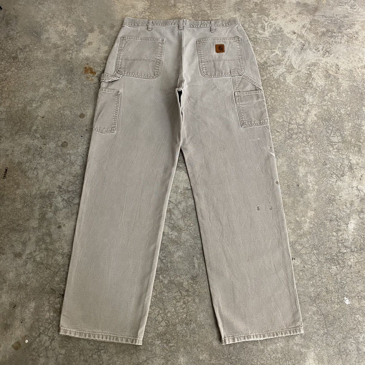Carhartt × Vintage Vintage Carhartt Desert Grey Carpenter Workwear Pants Size US 35 - 14 Thumbnail