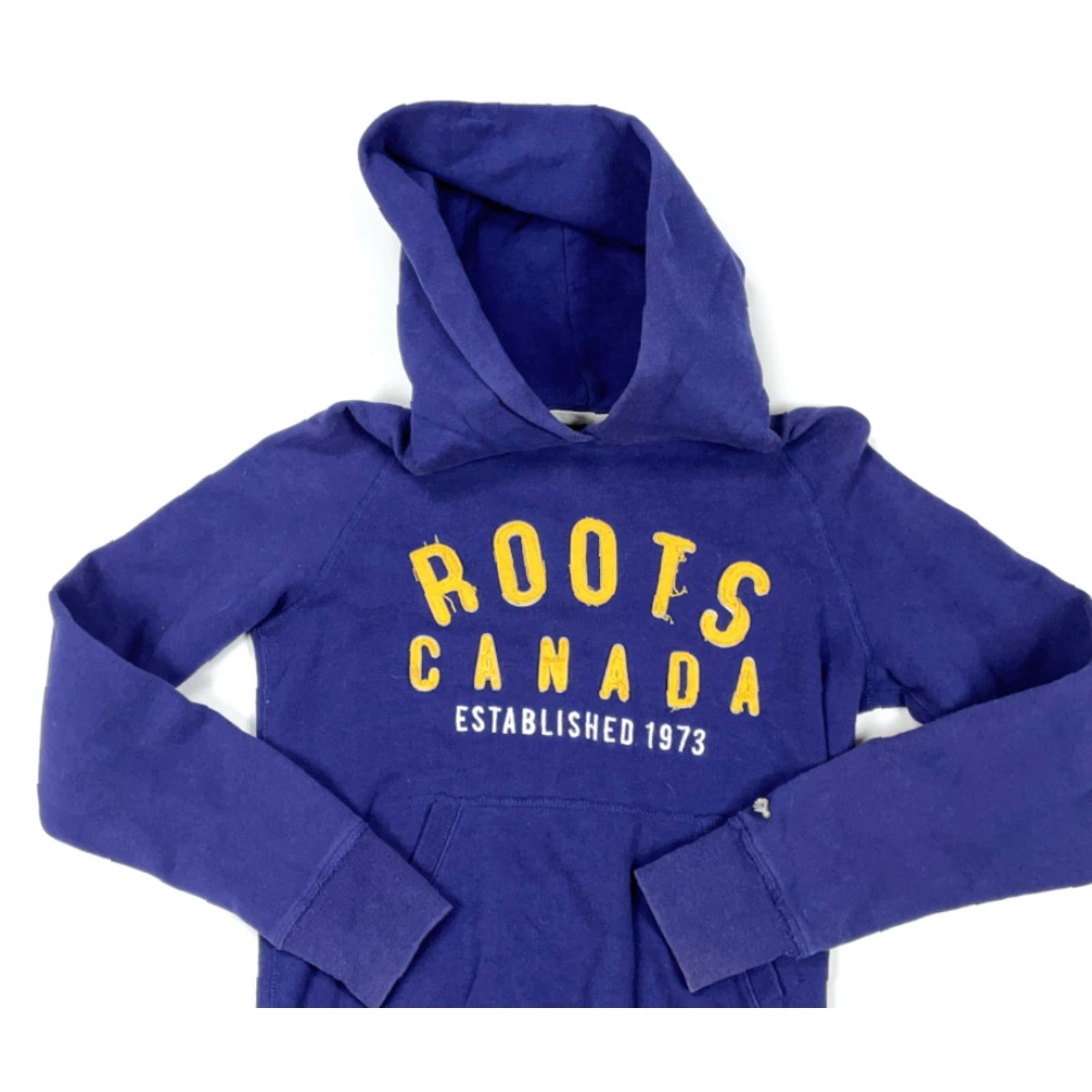 Roots Roots Canada Blue Yellow Embroidered Hoodie Sweatshirt Adult Small Pullover Size US S / EU 44-46 / 1 - 3 Thumbnail