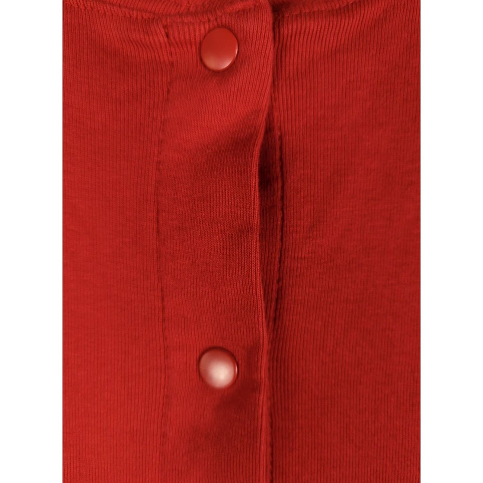 Vintage PajamaGram Footed Pajamas Womens M red Christmas Nana Snap Front Drop-Seat Knit 100% Cotton Crew Neck Solid Christmas Womens Size ONE SIZE - 2 Thumbnail