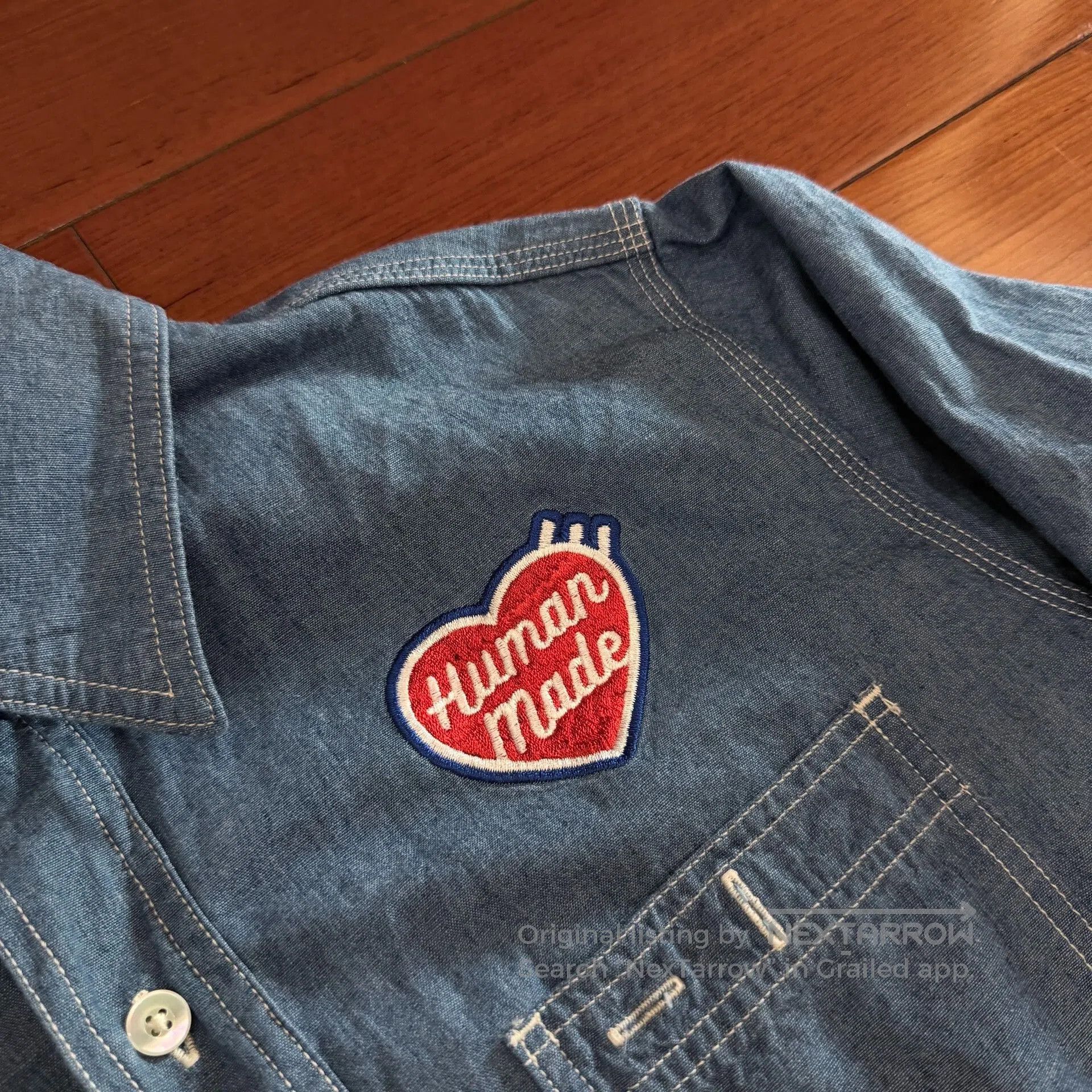 Human Made Human Made Happy Dog Heart Embroidery Shirt Jacket. Size US L / EU 52-54 / 3 - 3 Thumbnail