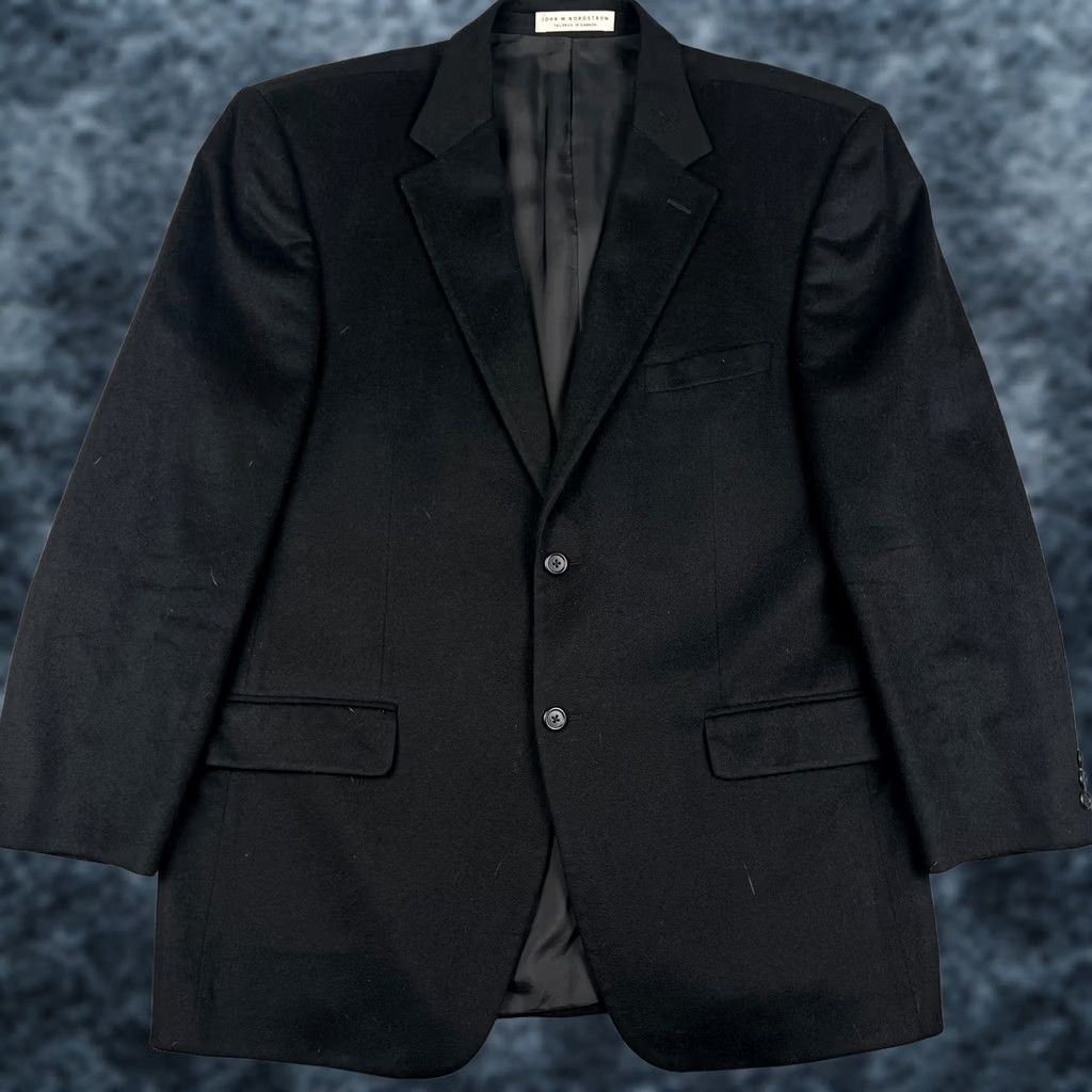 Nordstrom John W Nordstrom Loro Piana 100% Cashmere Blazer Sport Coat 48L Black Jacket Mens Size 48R - 1 Thumbnail