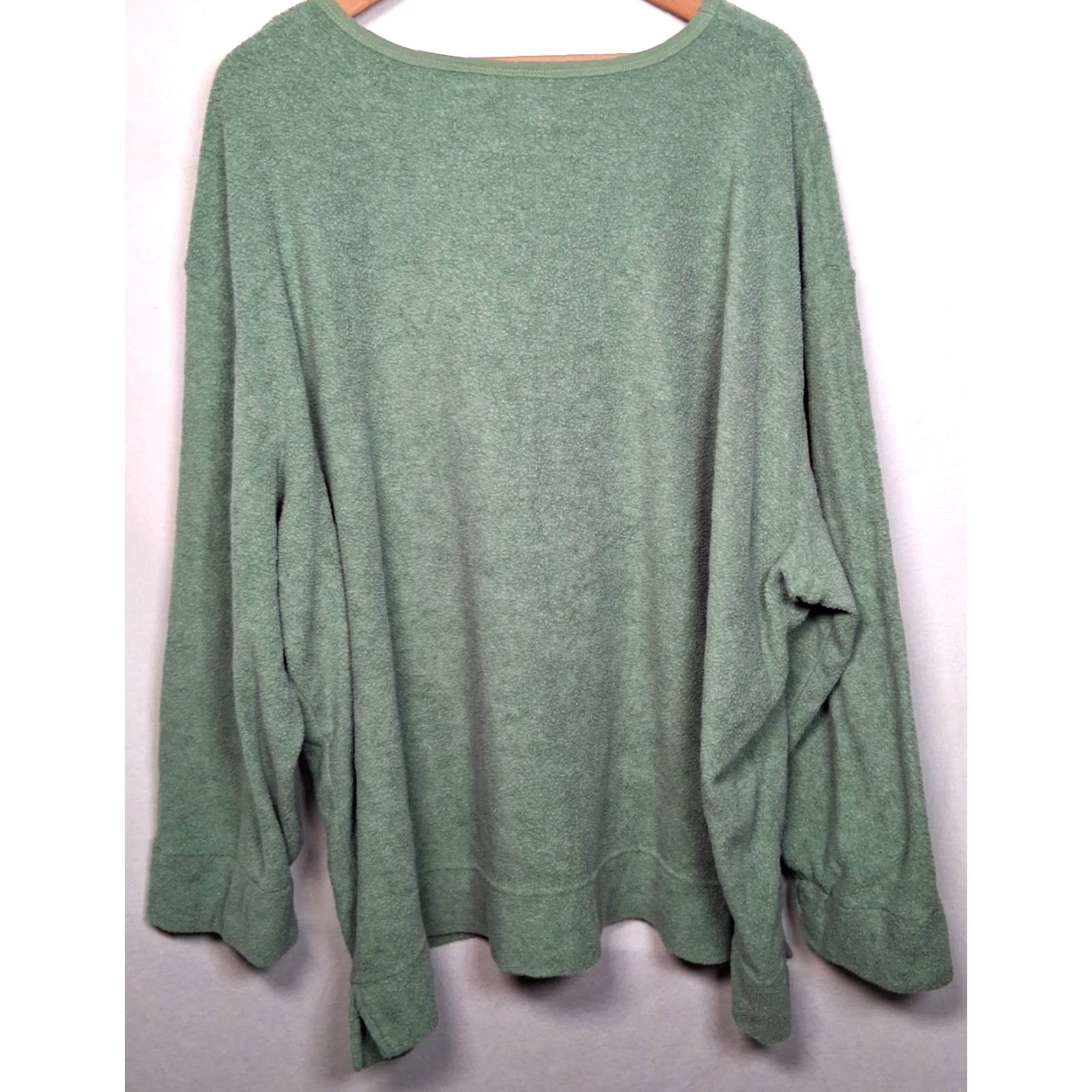 Vintage VINTAGE Bobbie Brooks Fleece Shirt Women Plus 26/28 Green Deer Snow Embroidered Christmas Winter Cozy Size 4XL / US 24-26 - 4 Thumbnail
