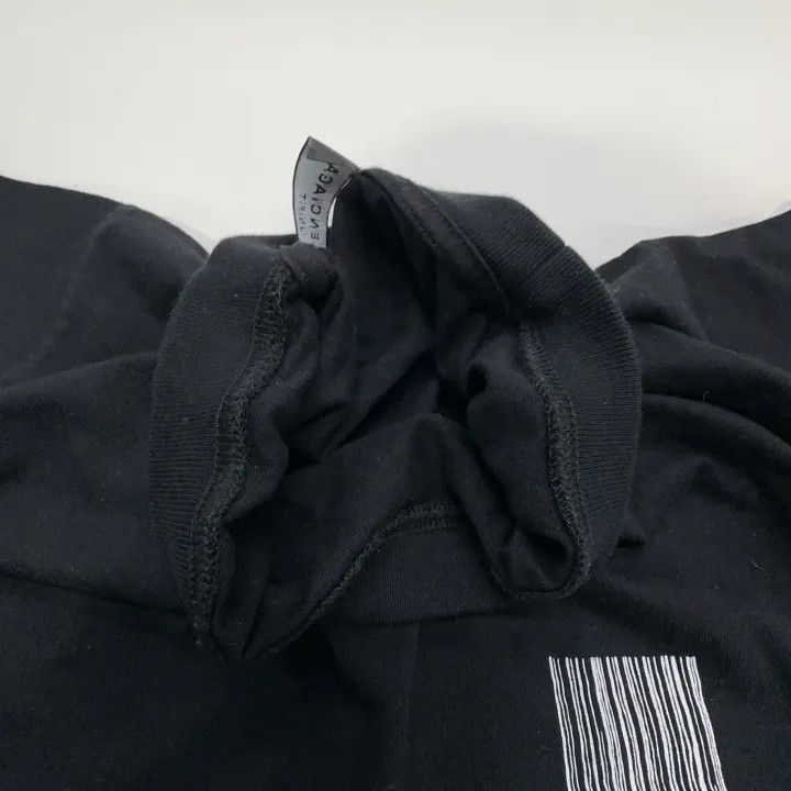 Balenciaga Balenciaga Black Printed Cotton T-Shirt 0079-2507 Size L / US 10 / IT 46 - 5 Thumbnail