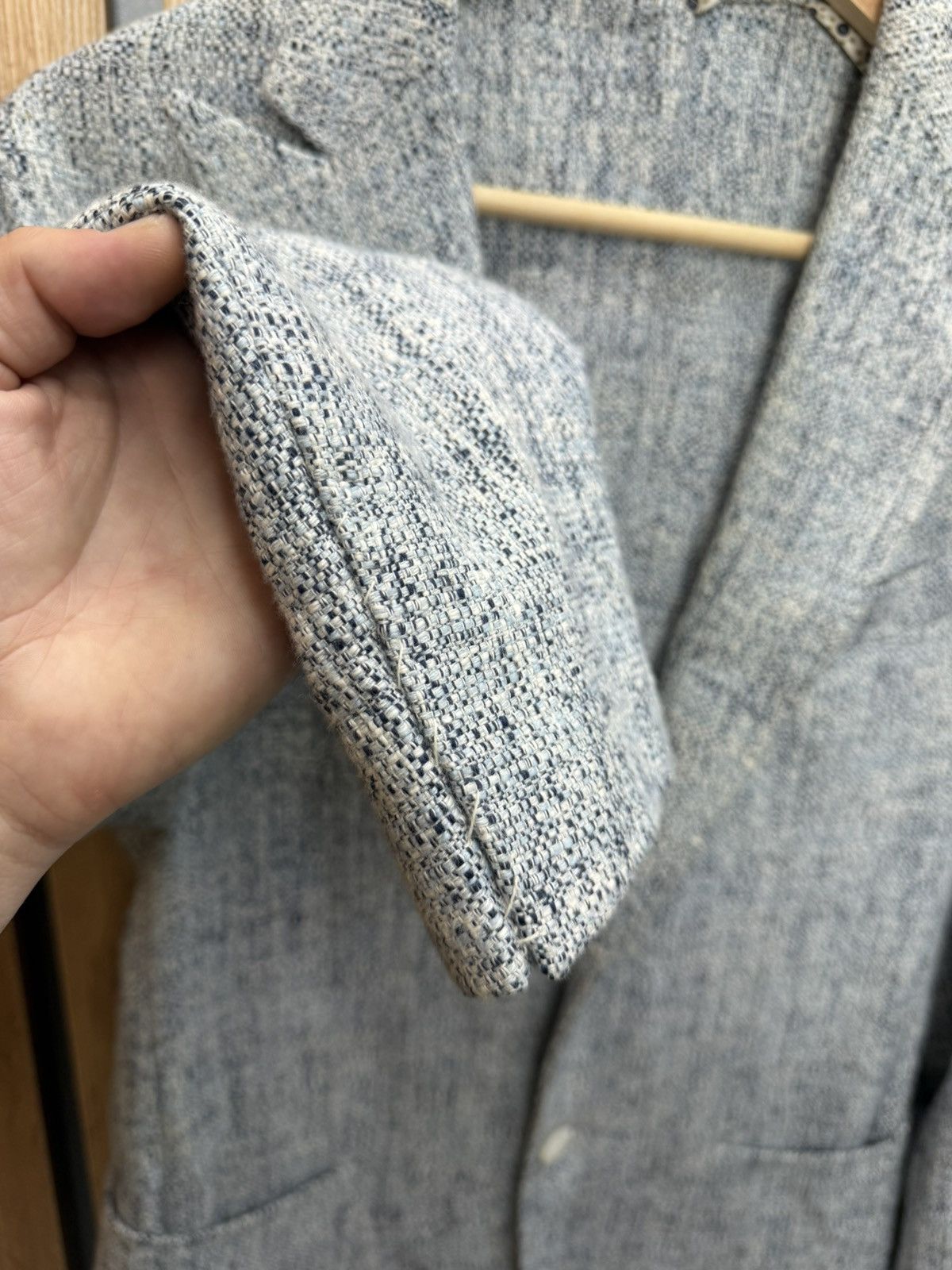 Finamore Finamore Napoli Textured Cotton Blazer Size 48 Size 38R - 6 Thumbnail