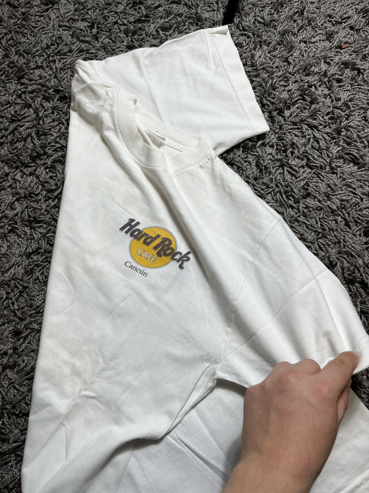 Hard Rock Cafe VINTAGE 90s HARD ROCK CAFE CANCUN COTTON FADED T-SHIRT Size US L / EU 52-54 / 3 - 3 Thumbnail