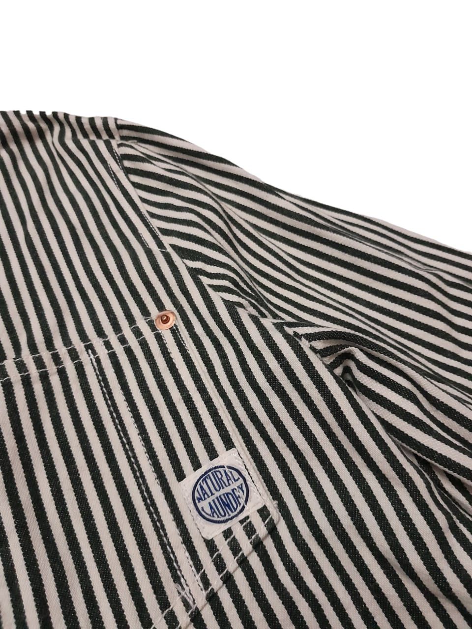 Japanese Brand N.L. Natural Laundry Hickory Green Denim Jacket Chore (F87) Size US S / EU 44-46 / 1 - 5 Thumbnail