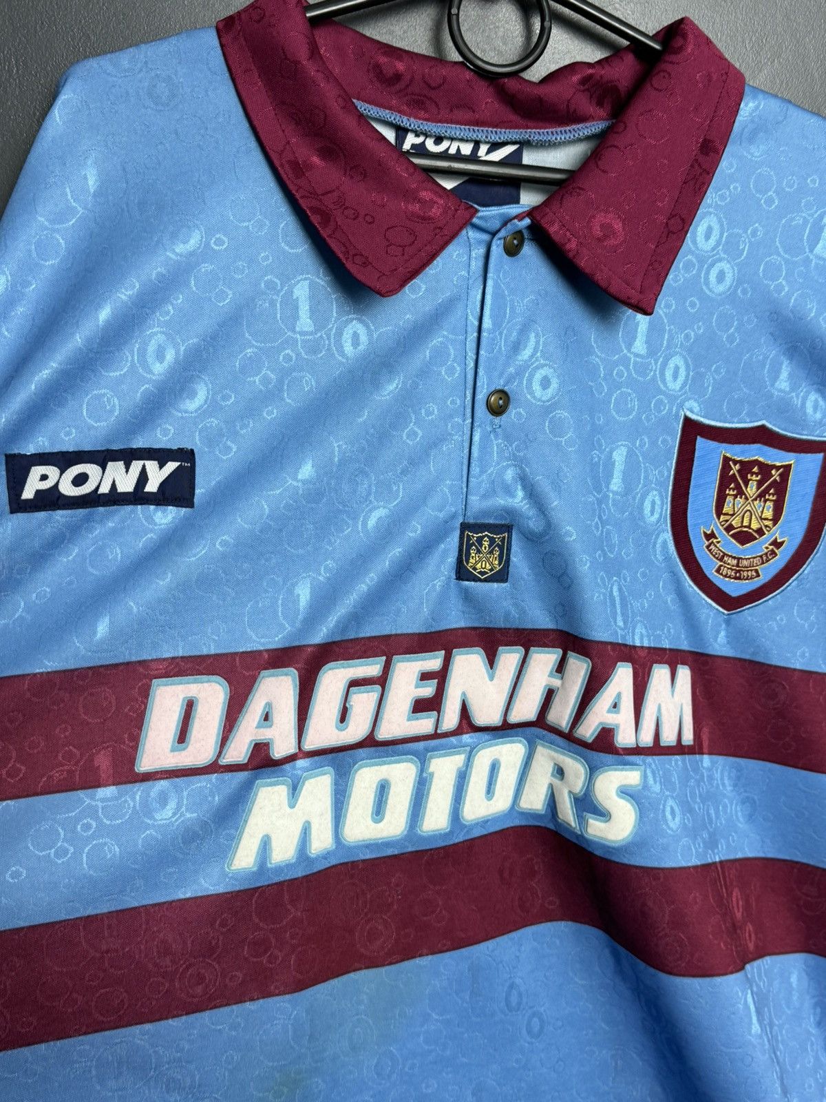 PONY West Ham United 95/97 Away Football Jersey Size US XXL / EU 58 / 5 - 3 Thumbnail