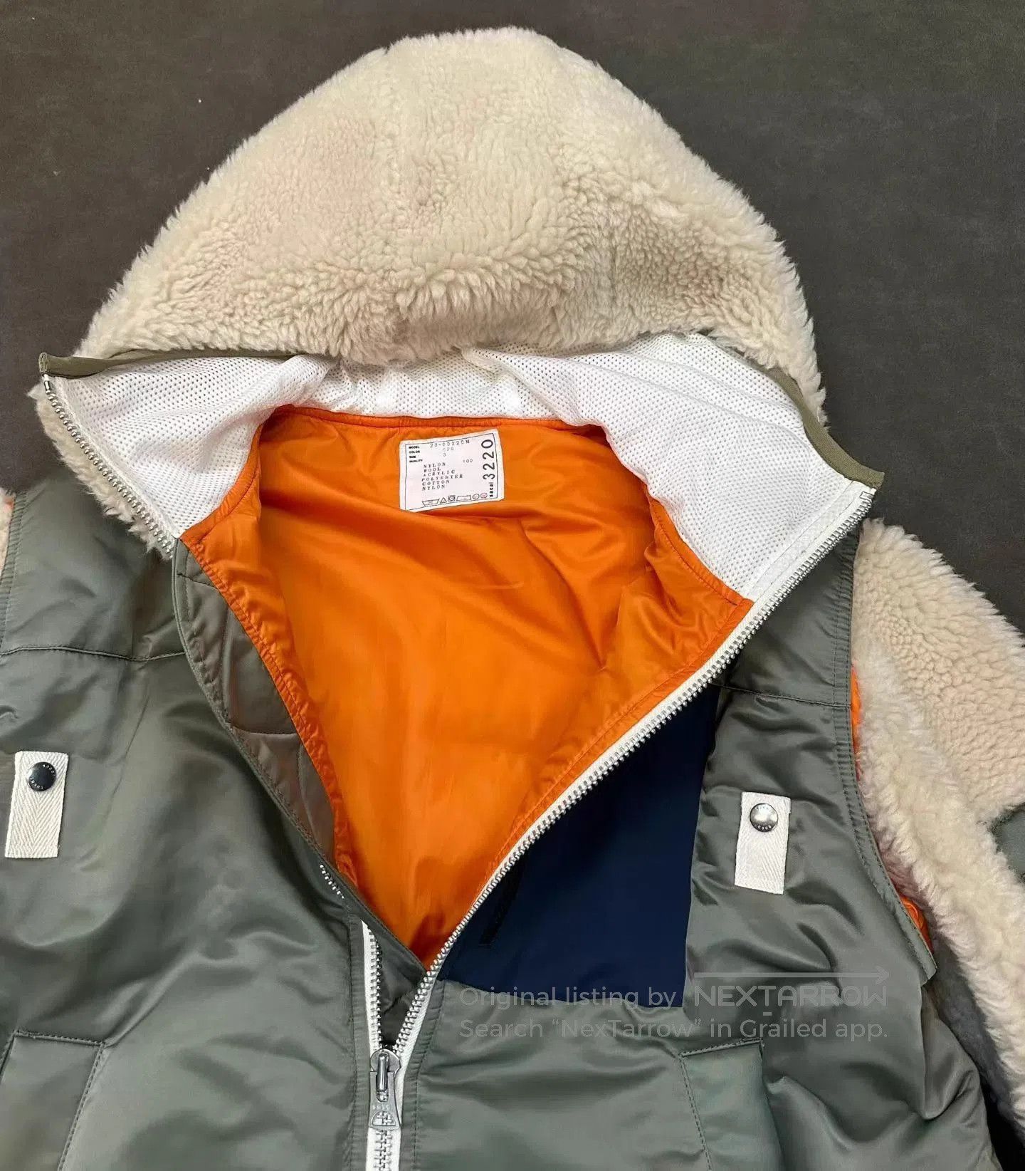 Sacai Multi Color Hooded Jacket with Fleece Sleeves. Size US L / EU 52-54 / 3 - 3 Thumbnail