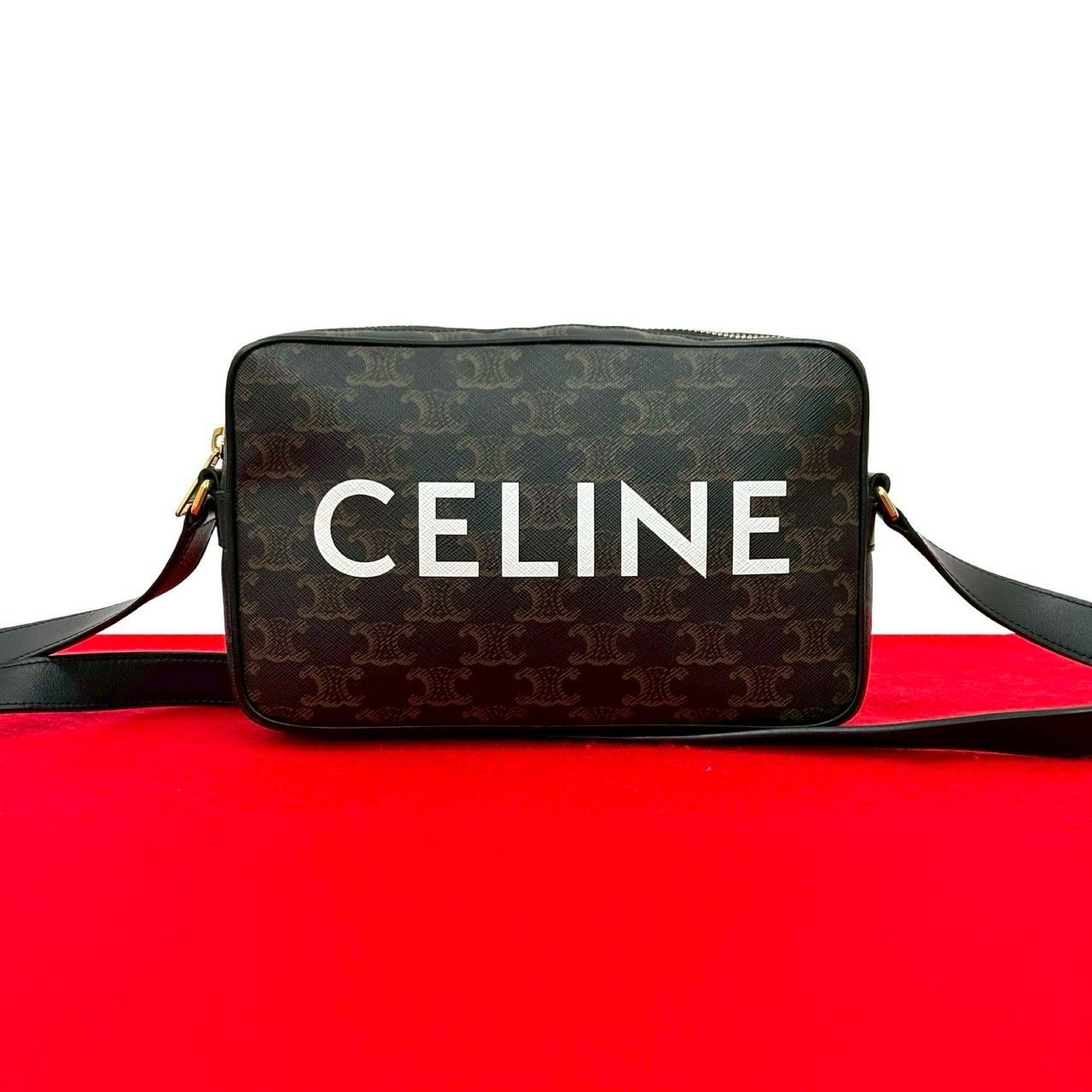 Celine Celine Celine Triomphe Leather Shoulder Bag Leather Shoulder Bag 18203 DUTY FREE for USA Size ONE SIZE - 1 Thumbnail