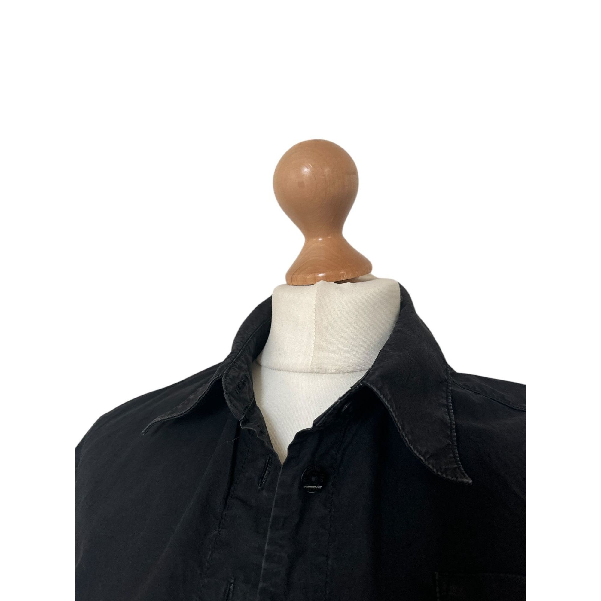 Jean Paul Gaultier Vintage 1990s Black Cropped Shirt Size M / US 6-8 / IT 42-44 - 3 Thumbnail