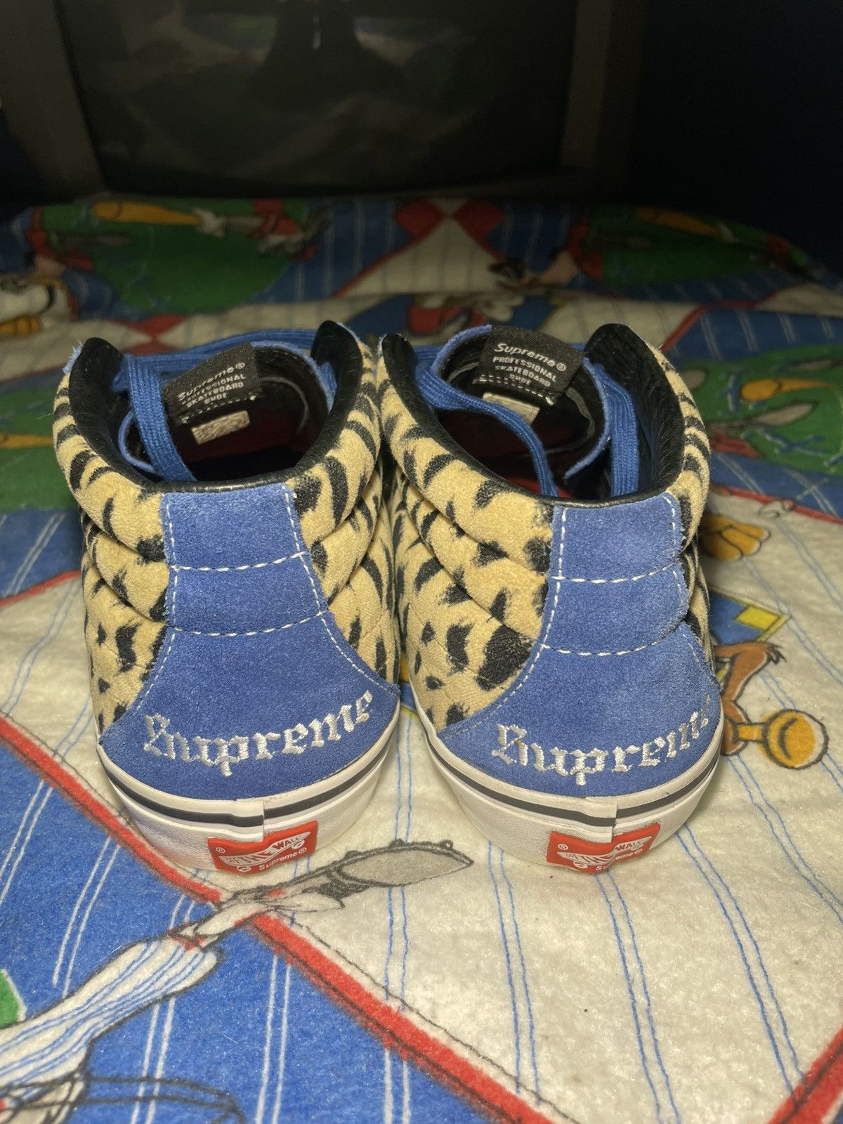 Supreme × Vans Supreme Vans Cheetah Velvet Royal Blue Sz 11.5 Size US 11.5 / EU 44-45 - 5 Thumbnail