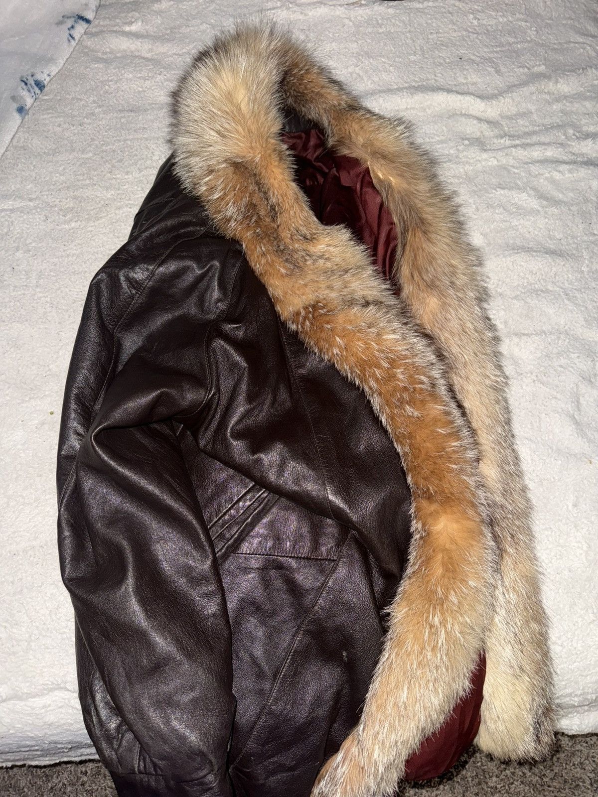 Designer × Japanese Brand × Vintage Damselle Lamb Leather Real Fox Fur Size US M / EU 48-50 / 2 - 1 Thumbnail
