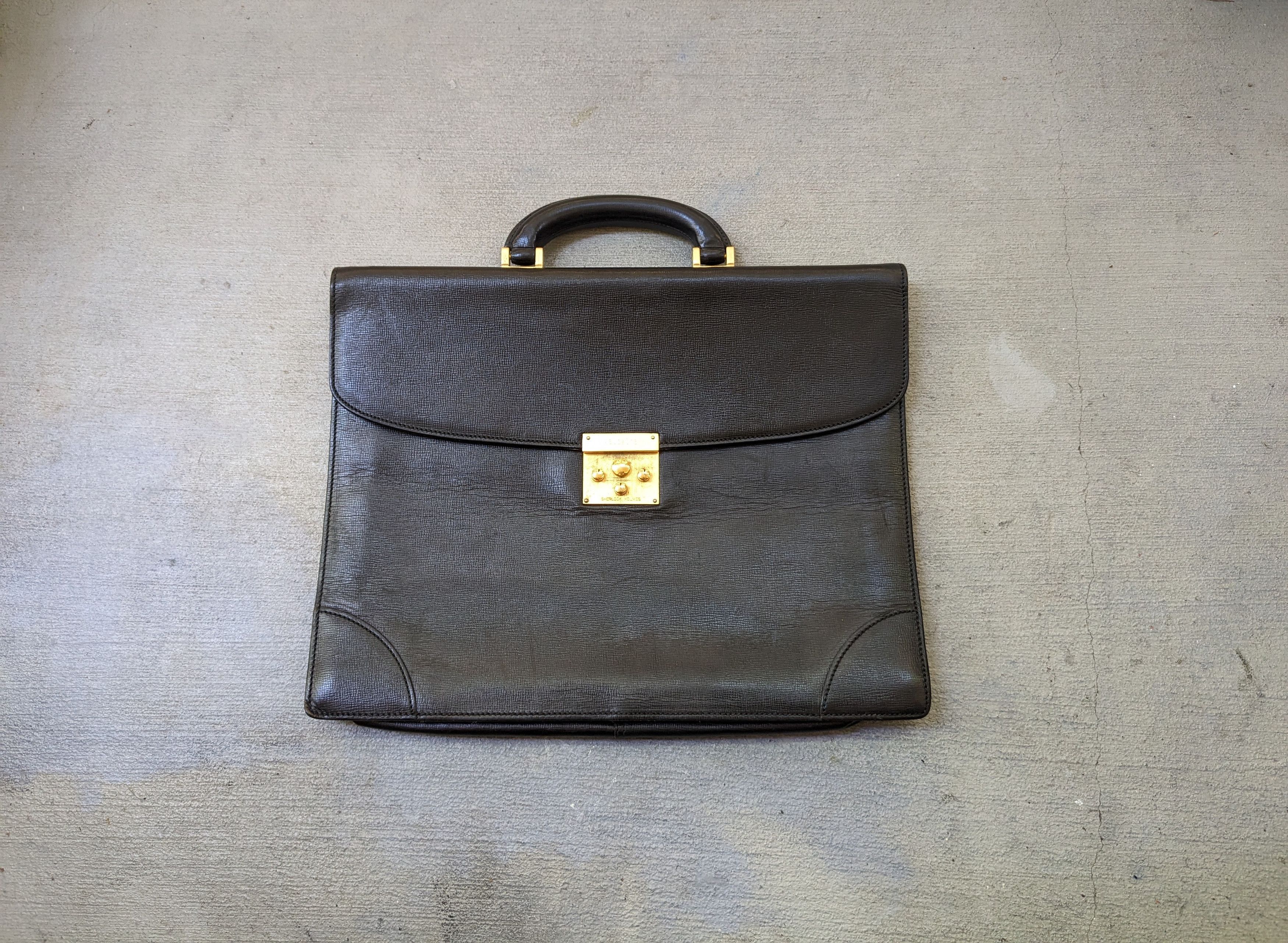Vakextra Briefcase Sherlock Holmes Black Leather Attache