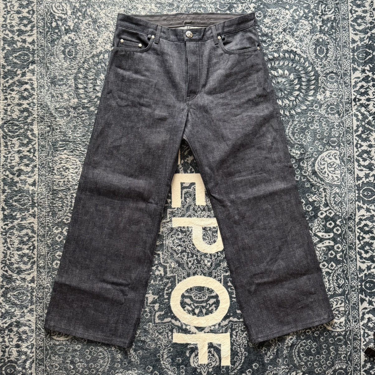 chrome-hearts-chrome-hearts-ks-baggy-selvedge-jeans-sz-34-new-grailed