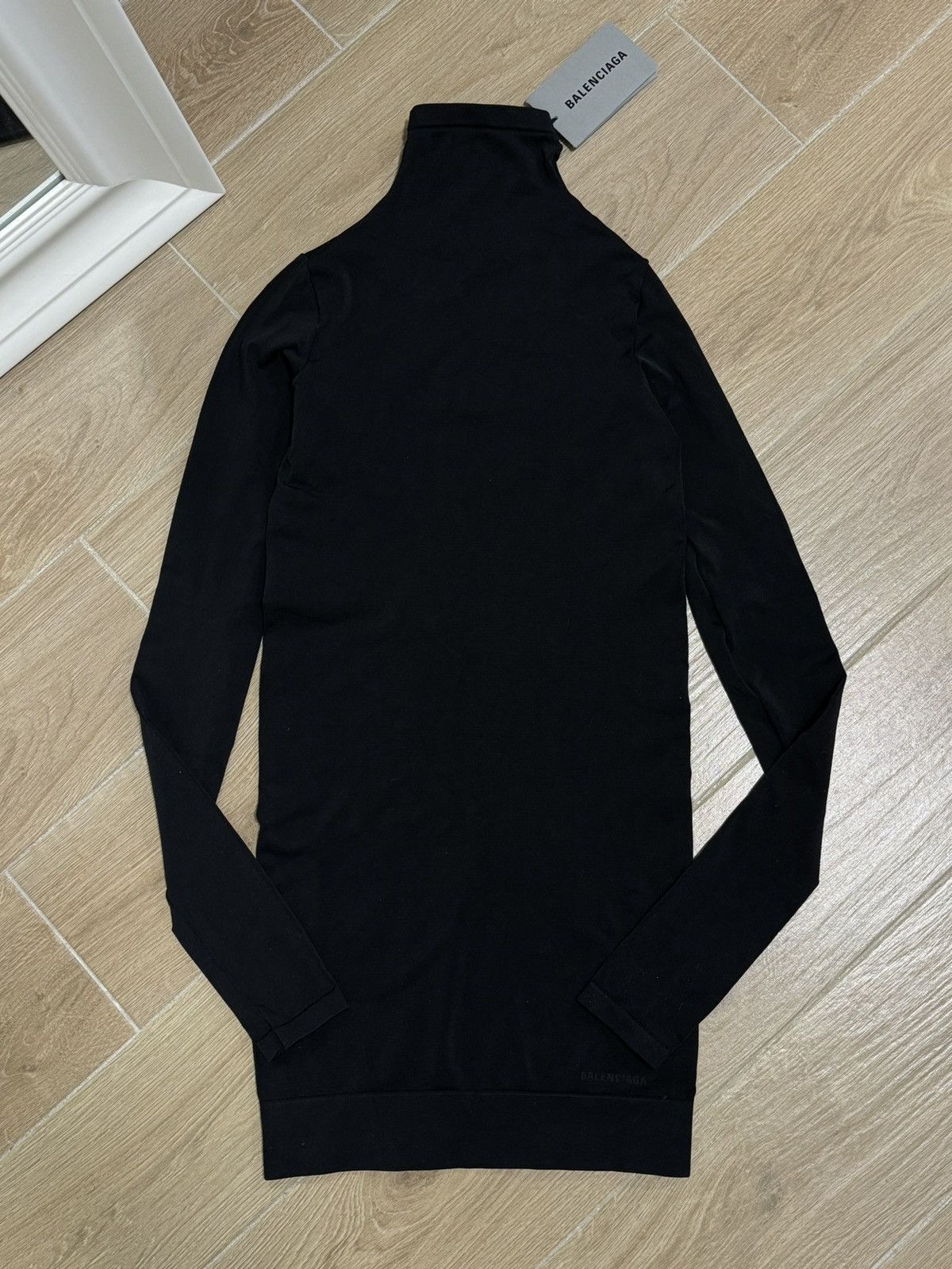 Balenciaga Women’s Balenciaga Long Sleeve Black Mini Dress Size L / US 10 / IT 46 - 16 Thumbnail