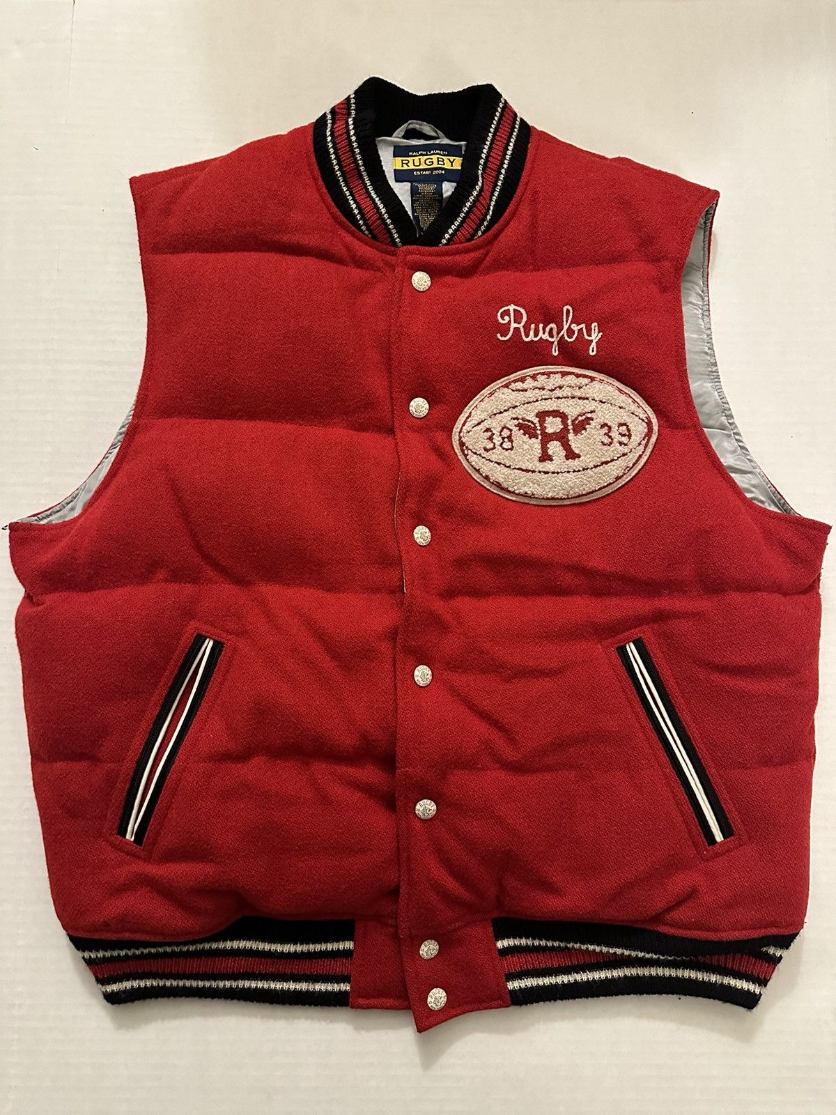 希少❗️ RALPH LAUREN RUGBY Varsity Jacket XL Rugby Ralph Lauren - NYC Champs Varsity Letter Jacket
